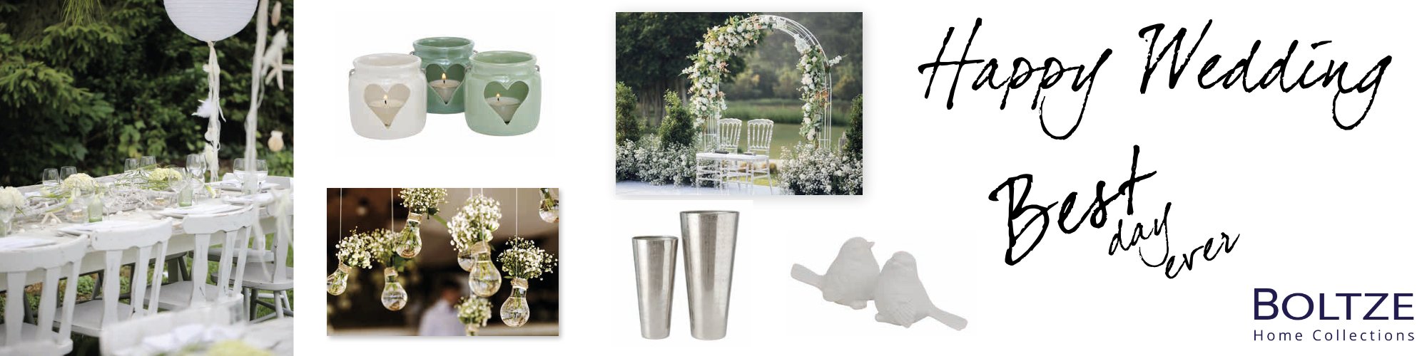 BOLTZE Happy Wedding: Romantische Hochzeitsdeko im skandinavischen Stil