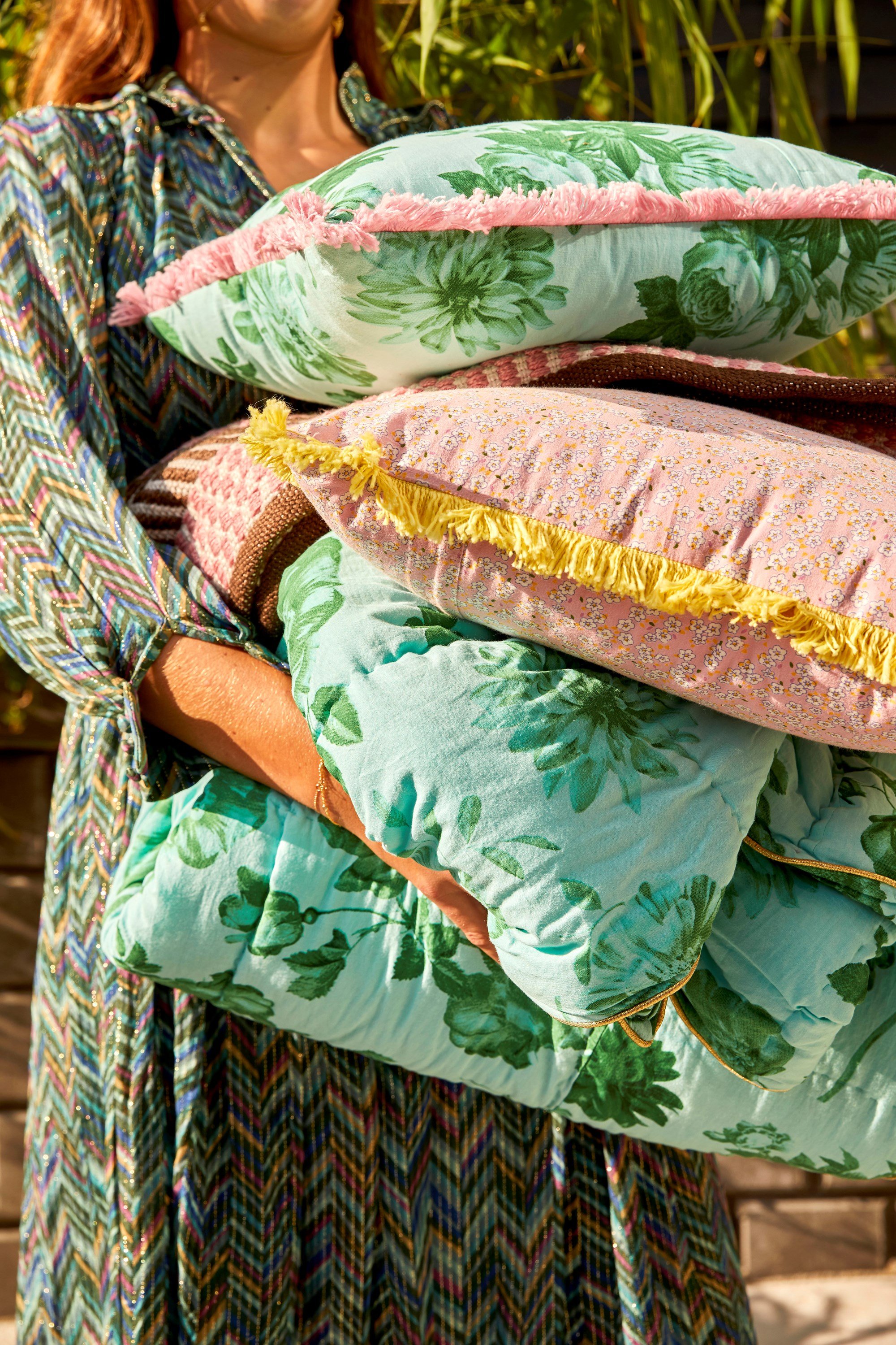 RICE Wohntextilien: Kissen & Decken, Tischdecken
