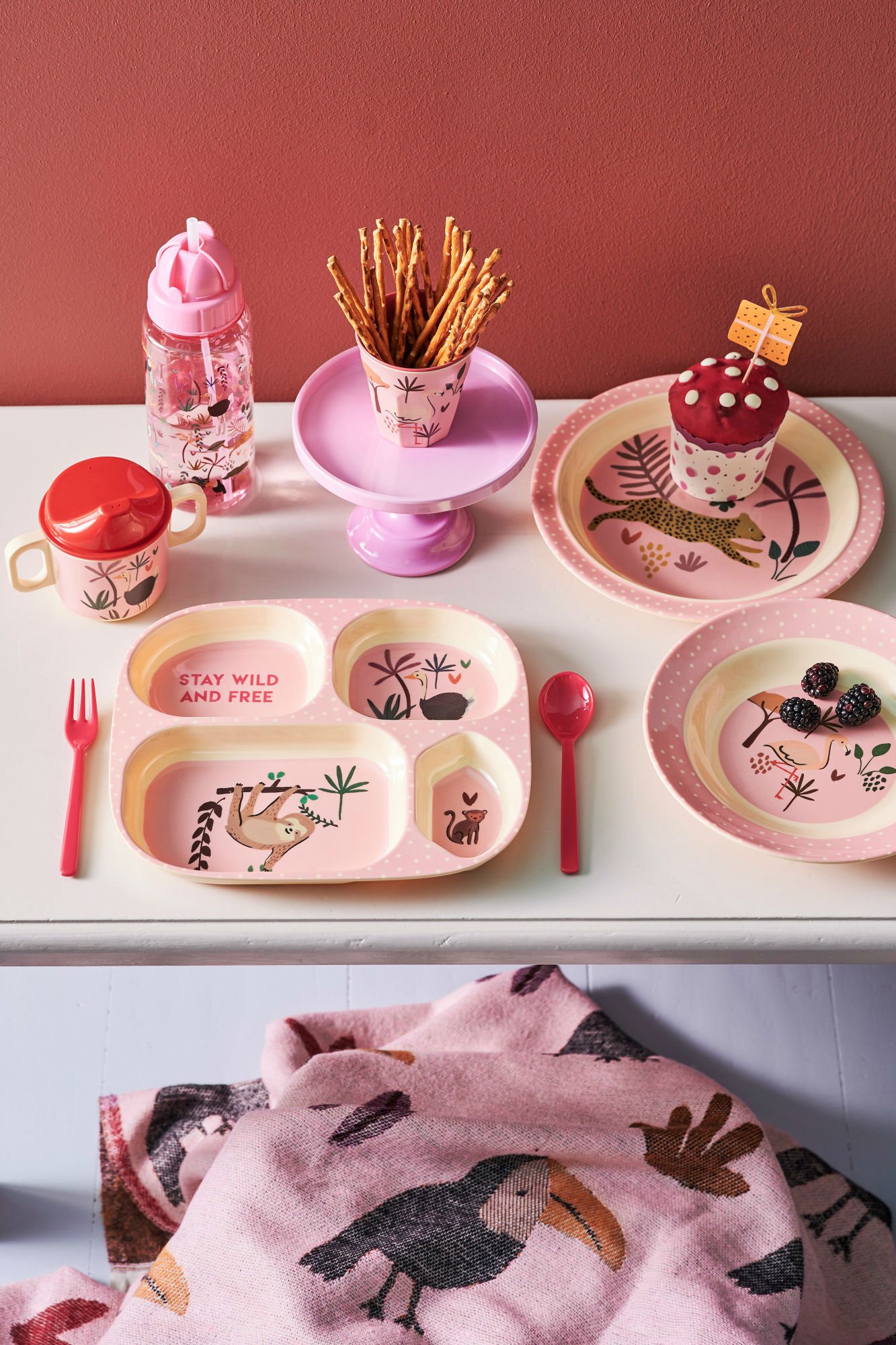 RICE Kindergeschirr Jungle Animals
