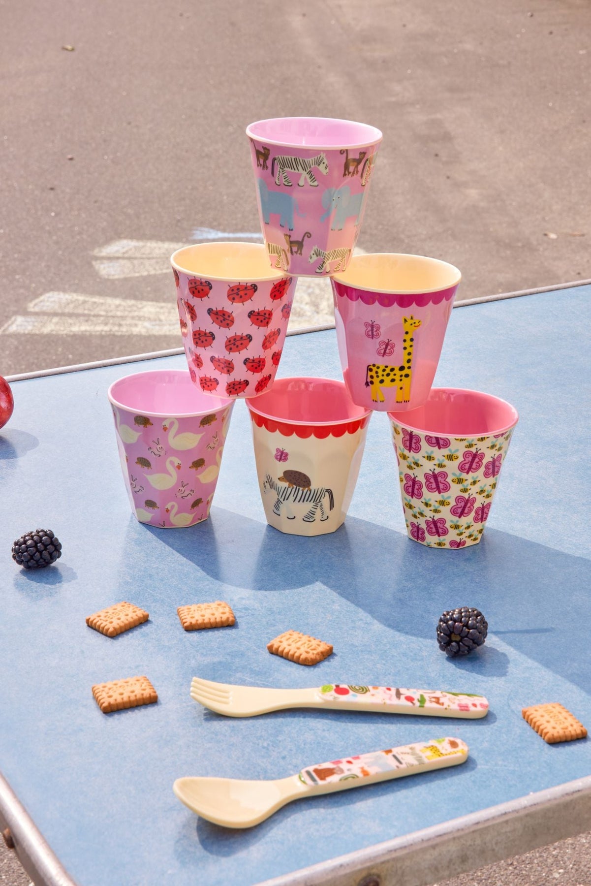 rice Kindergeschirr aus Melamin Wildlife Print