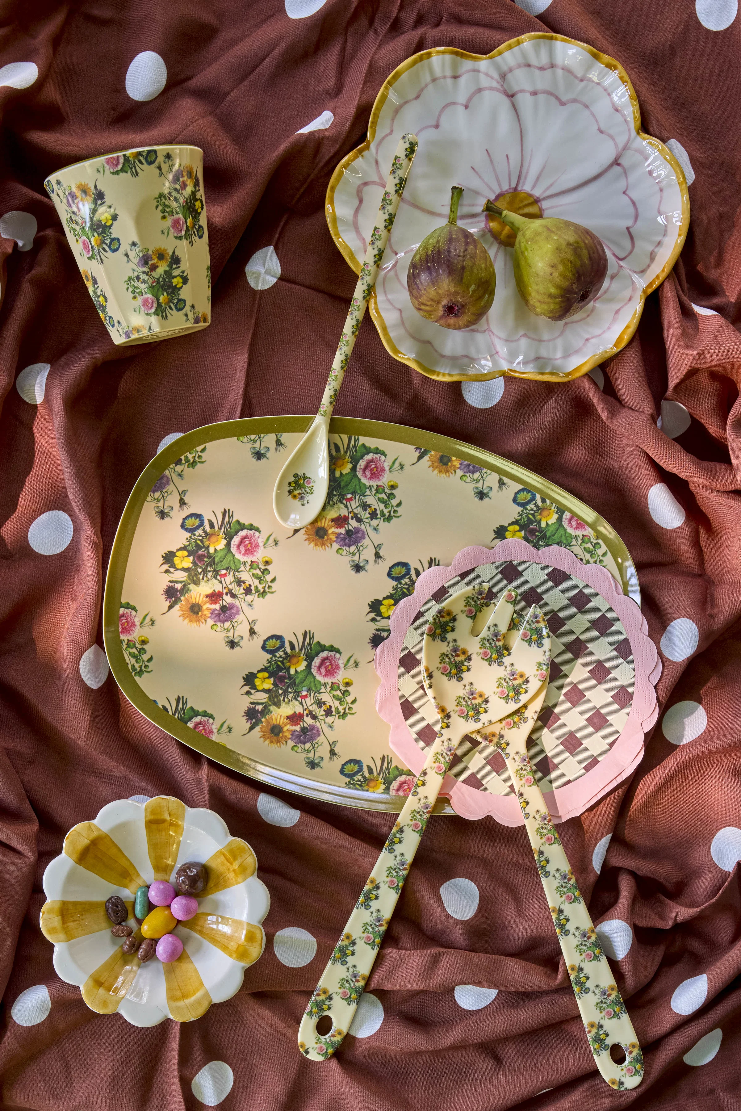 RICE Retro Bouquet Melamin Geschirr für dein gemütliches Zuhause