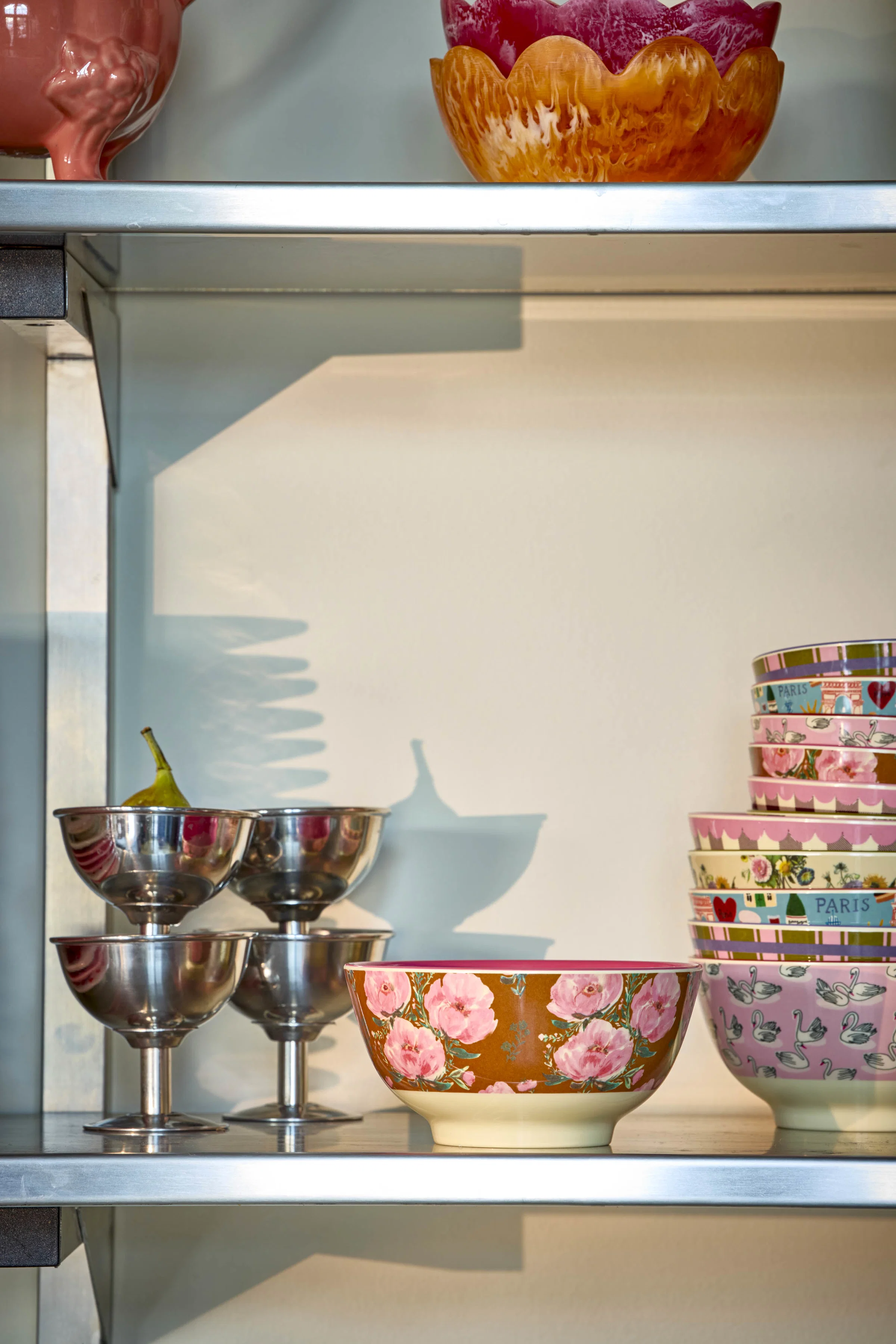 RICE Floral Fiesta Rose – Romantisches Melamingeschirr im Scandi-Look