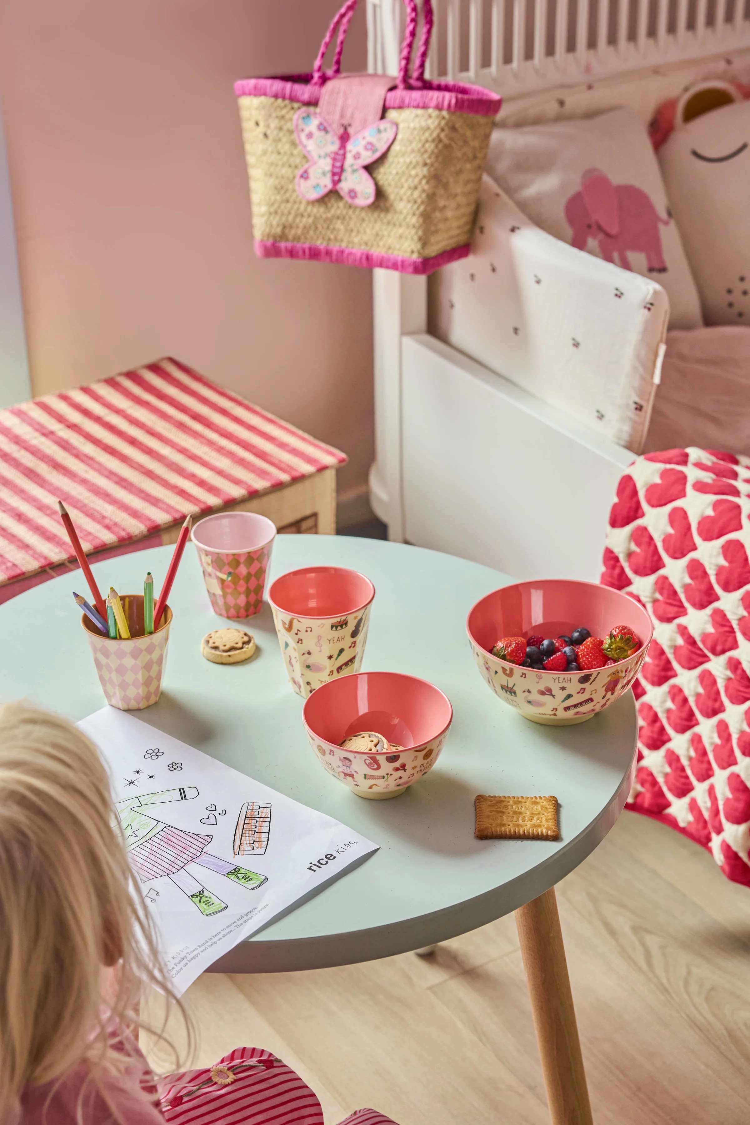 RICE Melamin Kindergeschirr Music Band – Fröhliches Design für Deinen Familientisch