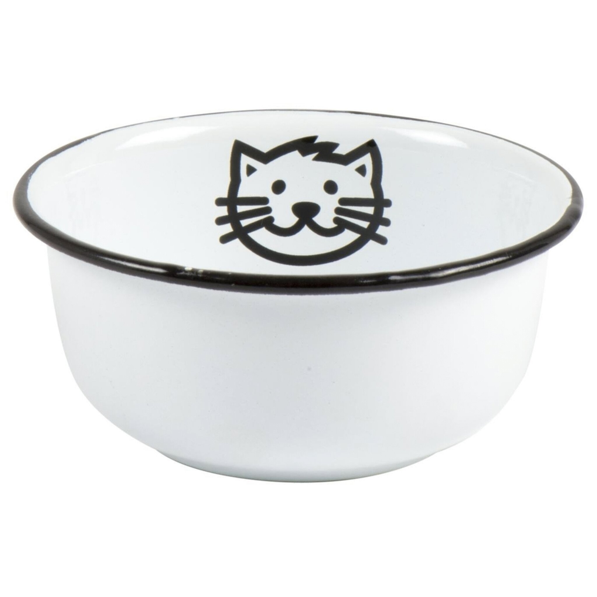 Fressnapf für Katzen Emaille, weiss 