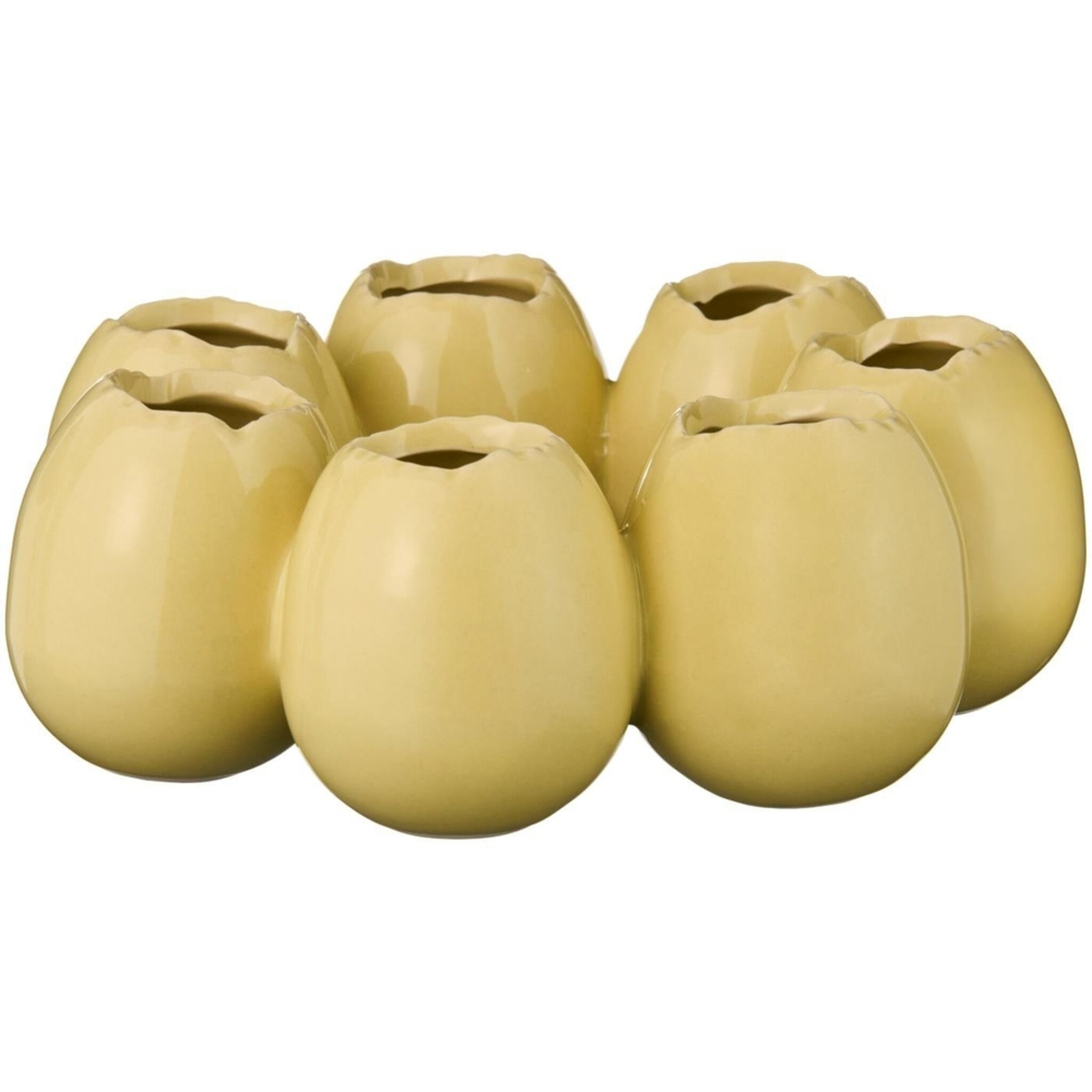 Blumenvase Eierschalen Design, gelb 