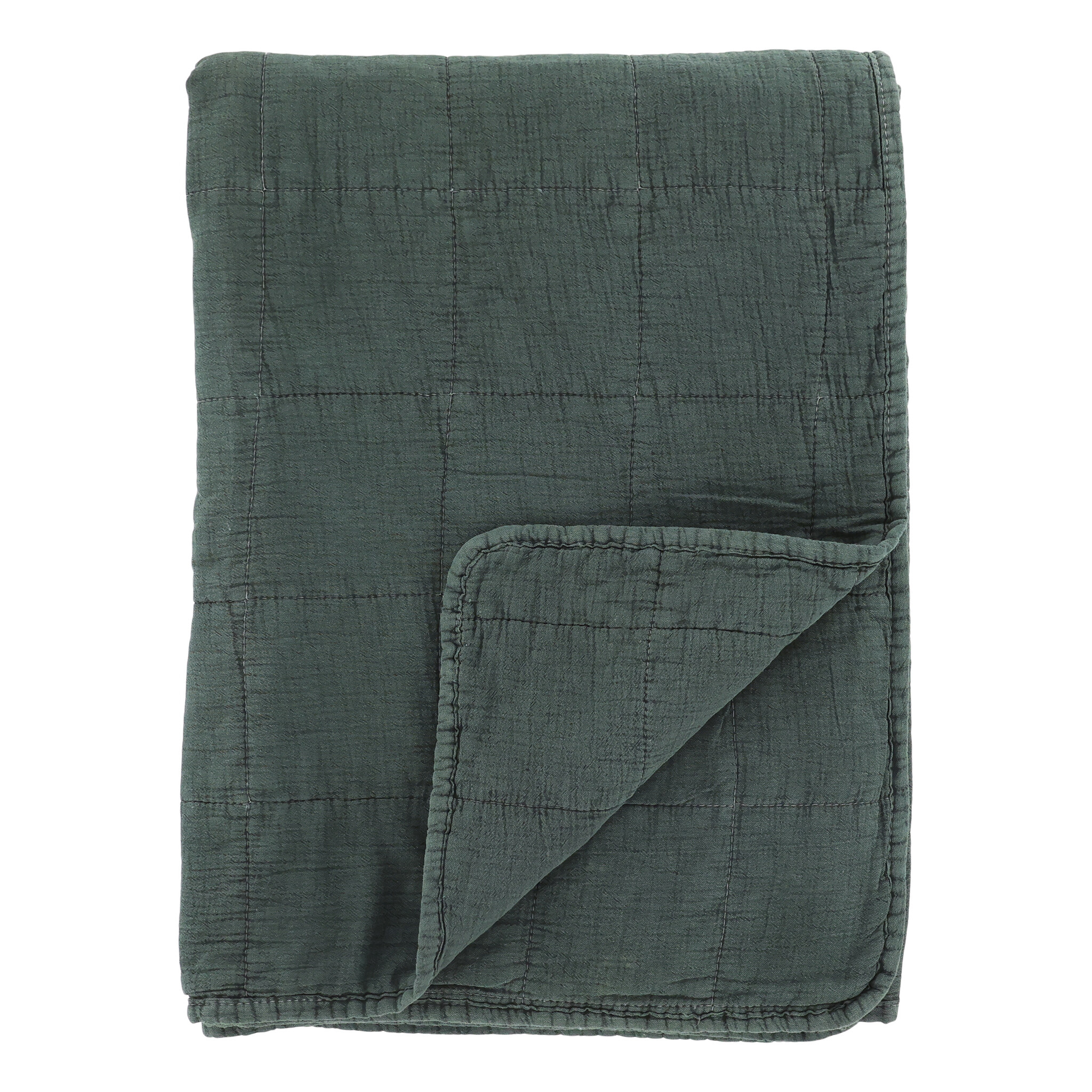 Aix Vintage Quilt, forest green 