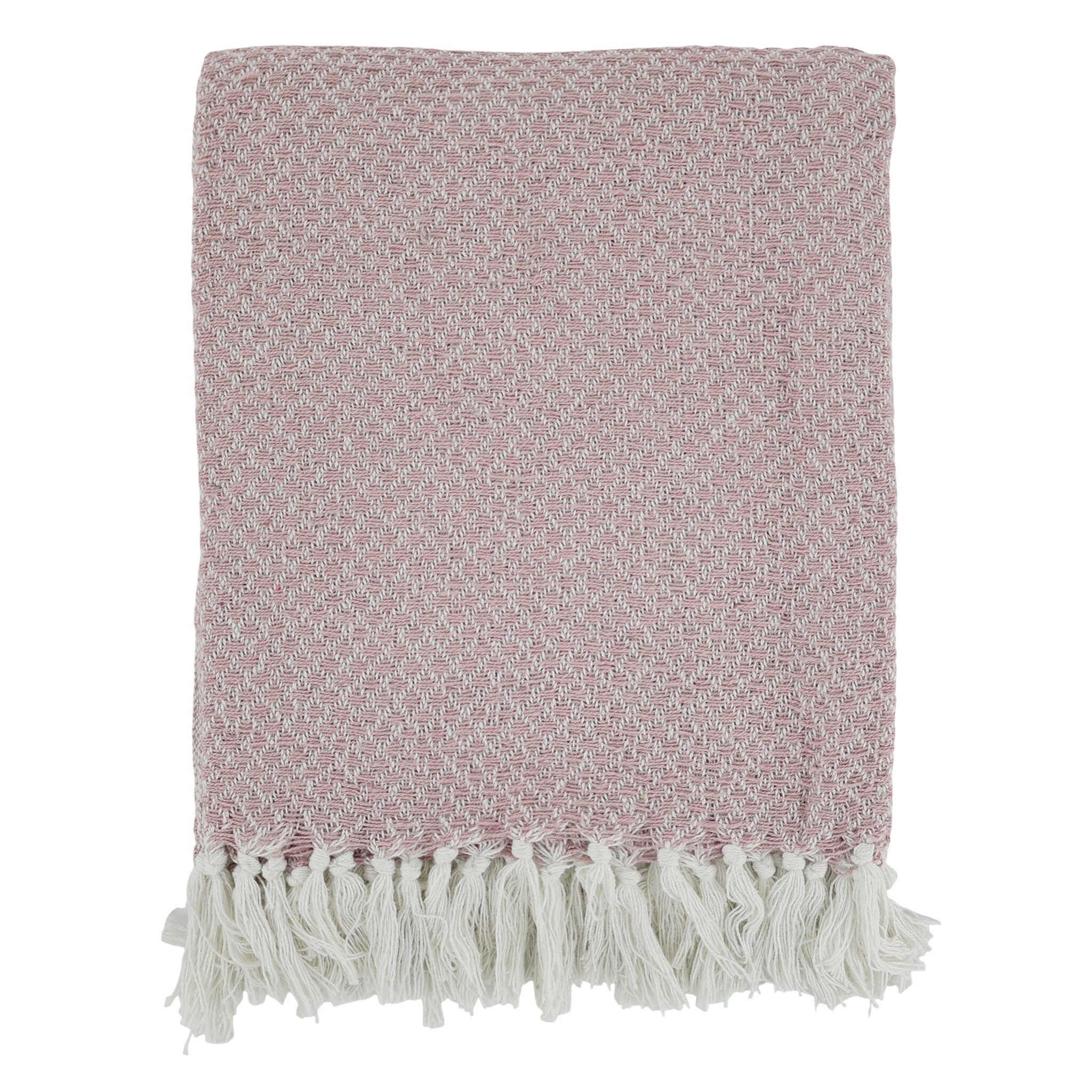 Chic Antique Aix Plaid Hellrosa Baumwolle, rosa 