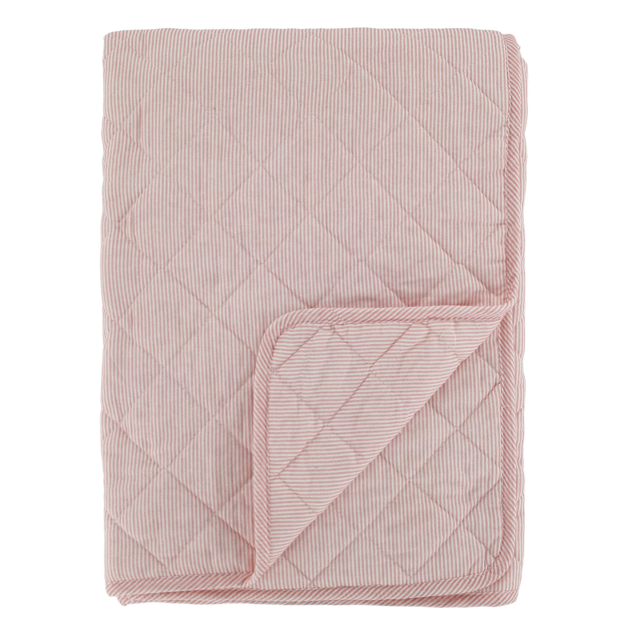 Aix Quilt – Maritime Steppdecke aus Baumwolle, rosa 