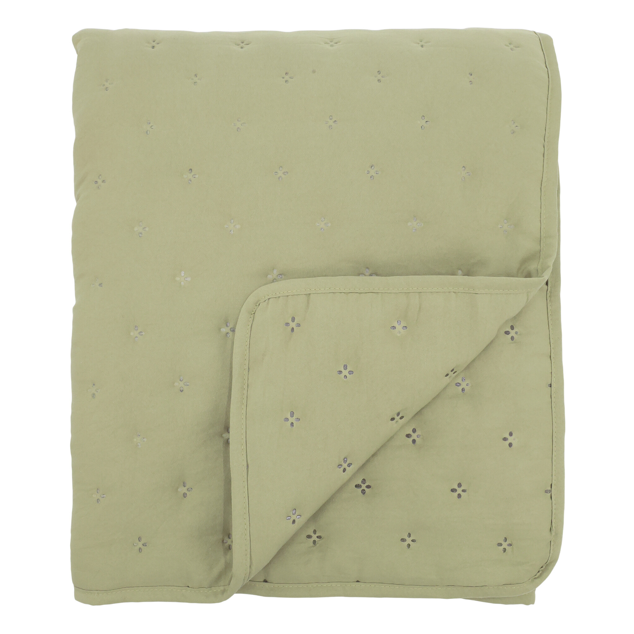 Aix Soft Quilt - Kuscheldecke im Vintage Landhausstil, verte 