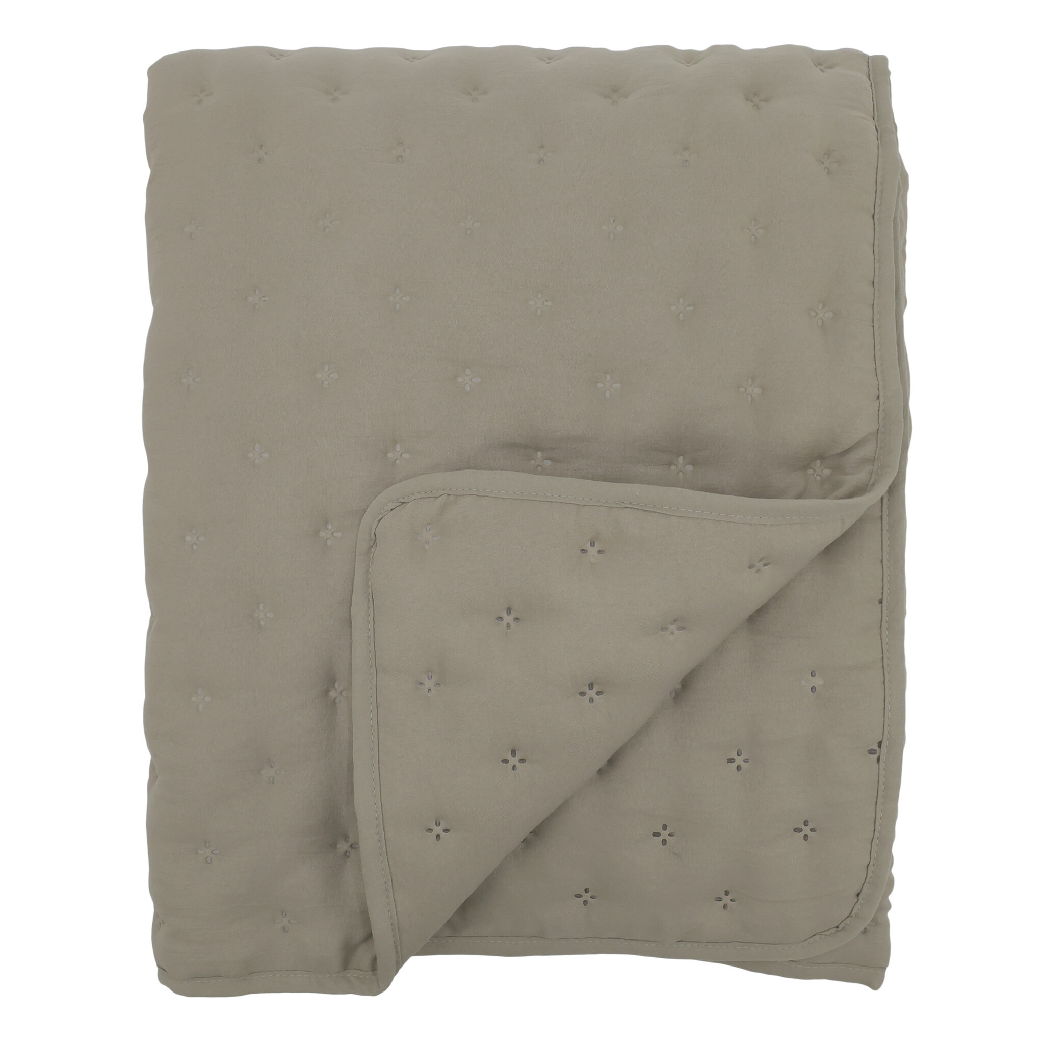 Aix Soft Quilt - Kuscheldecke im Vintage Landhausstil, latte 