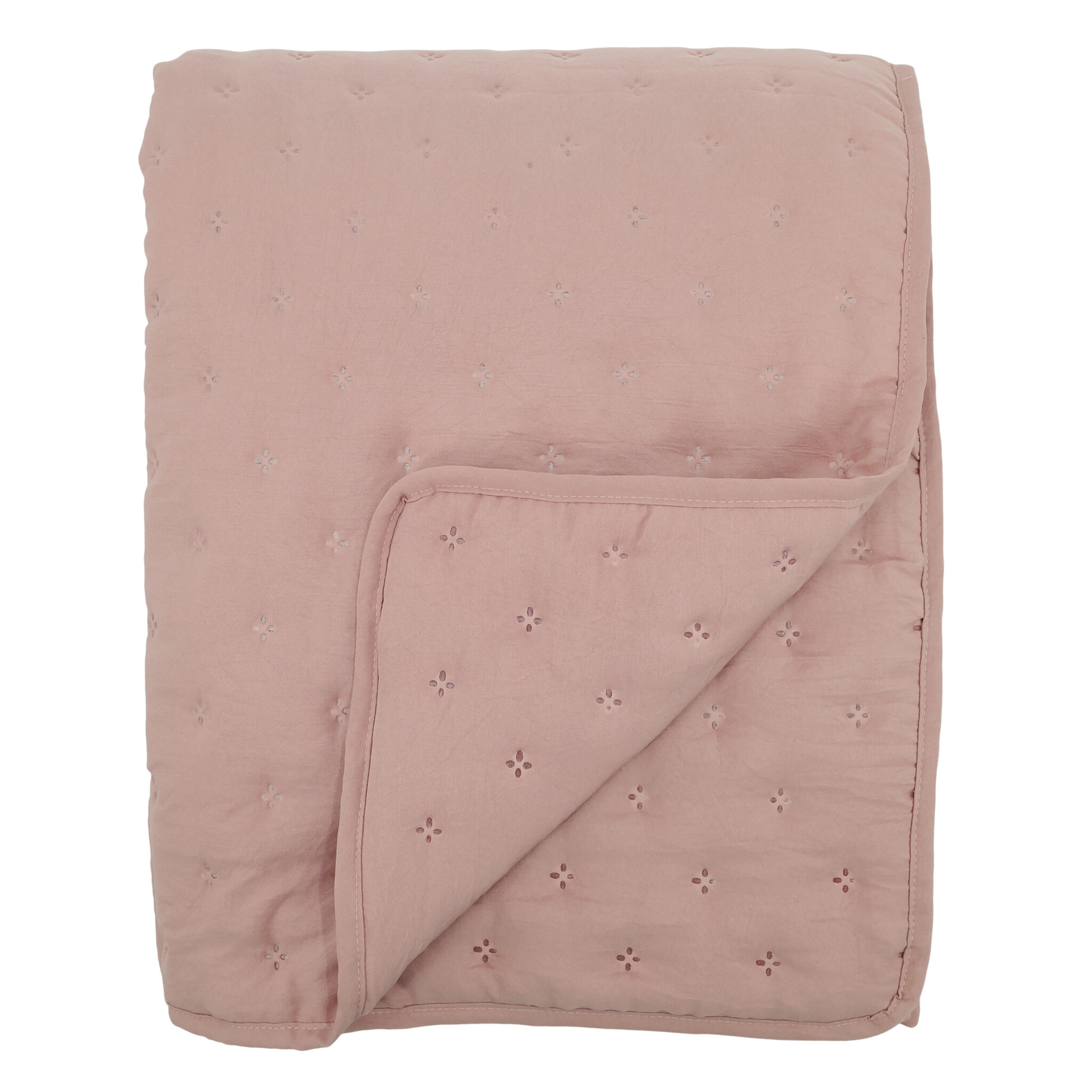 Aix Soft Quilt - Kuscheldecke im Vintage Landhausstil, old rose 