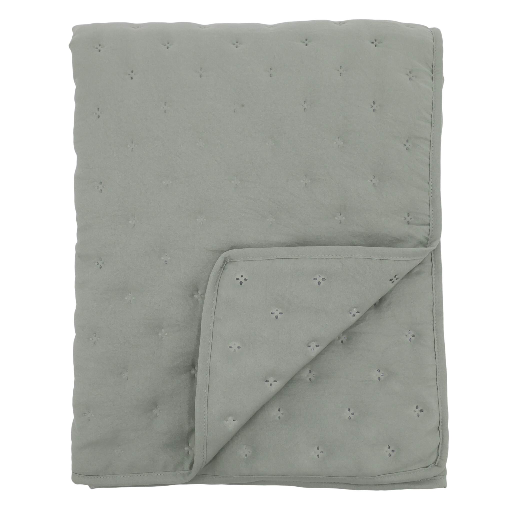 Aix Soft Quilt - Kuscheldecke im Vintage Landhausstil, opal 