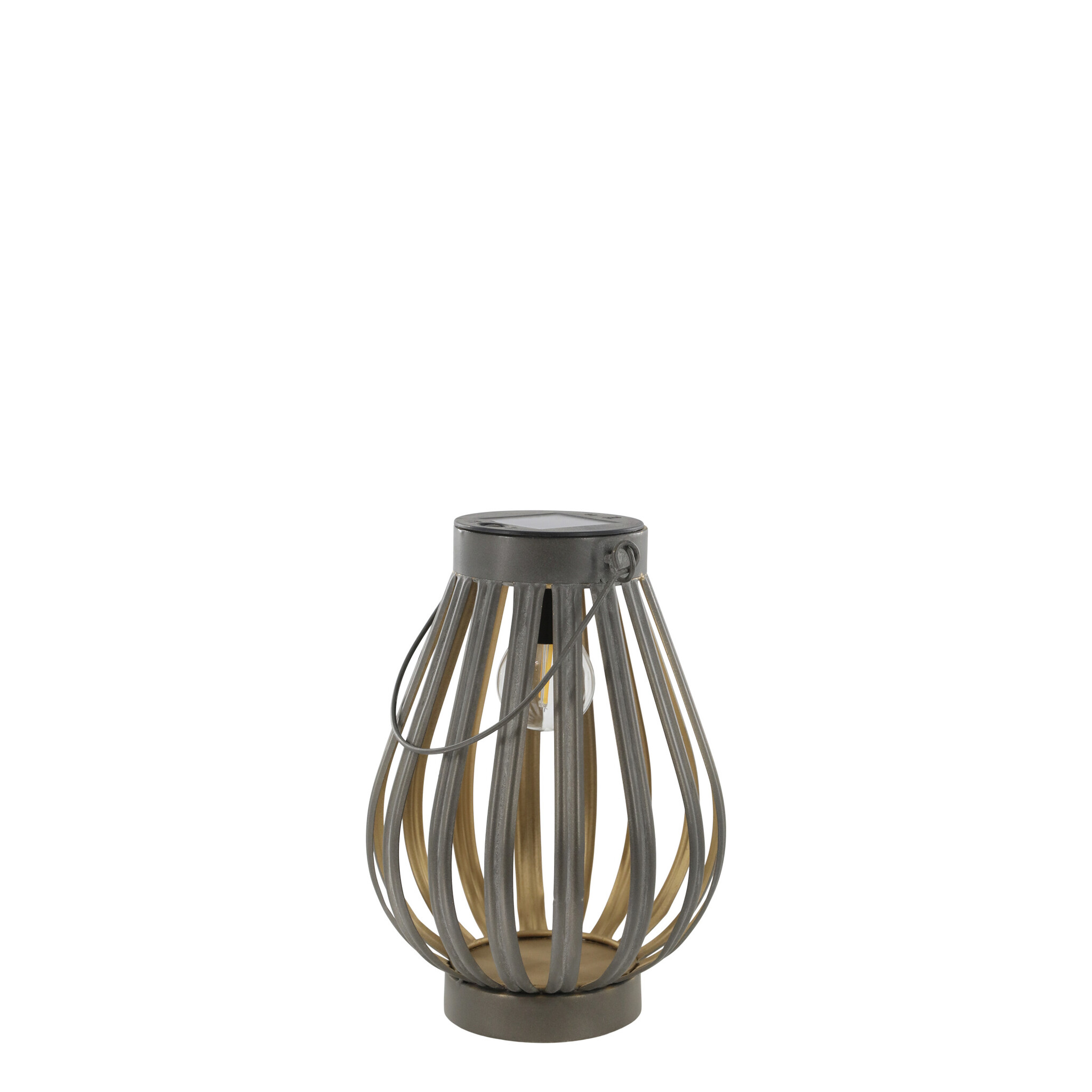 Solar-Laterne mit LED-Glühbirne Antique Zink, antique zink 