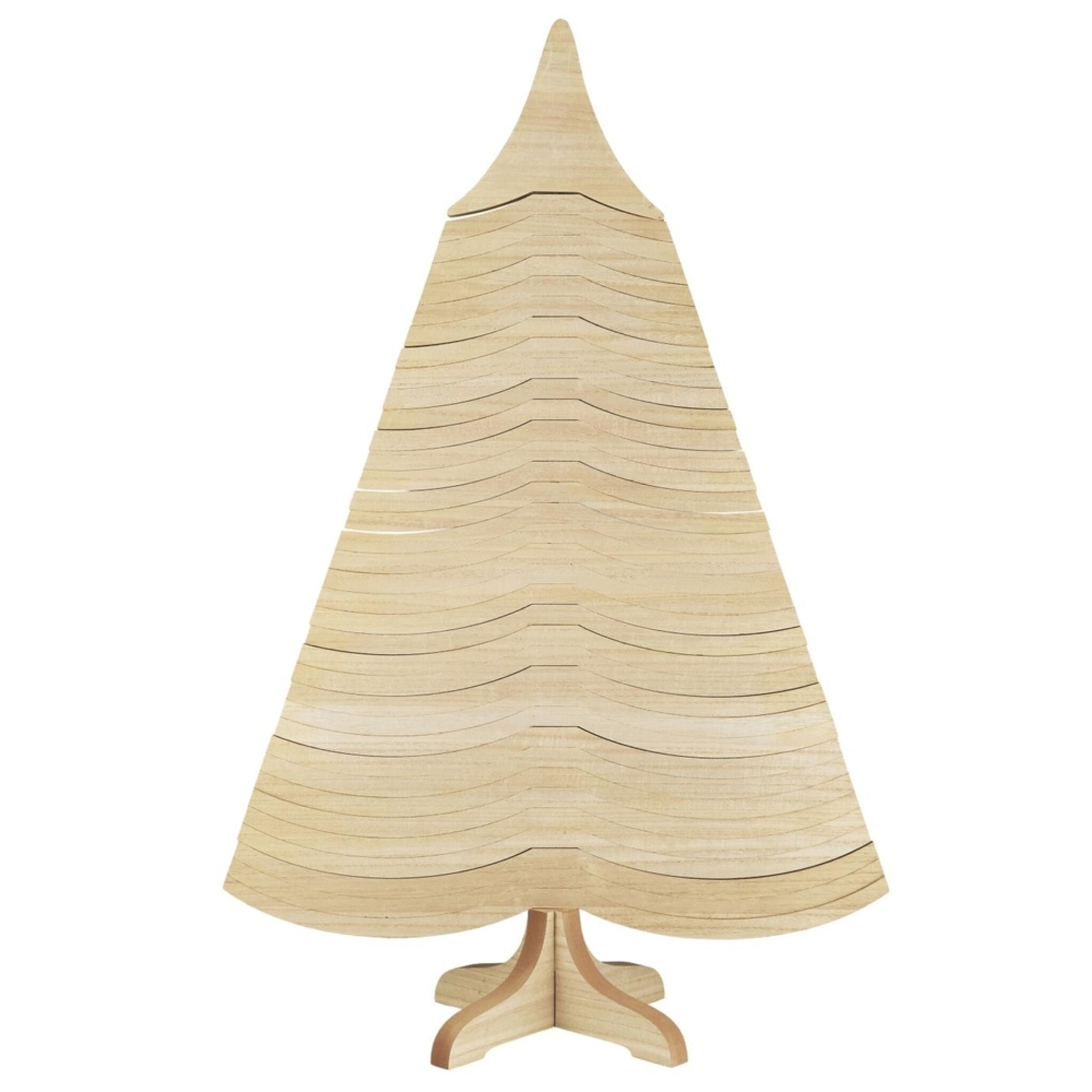 Deko Holz Tannenbaum stehend mit beweglichem Zweigen,  
