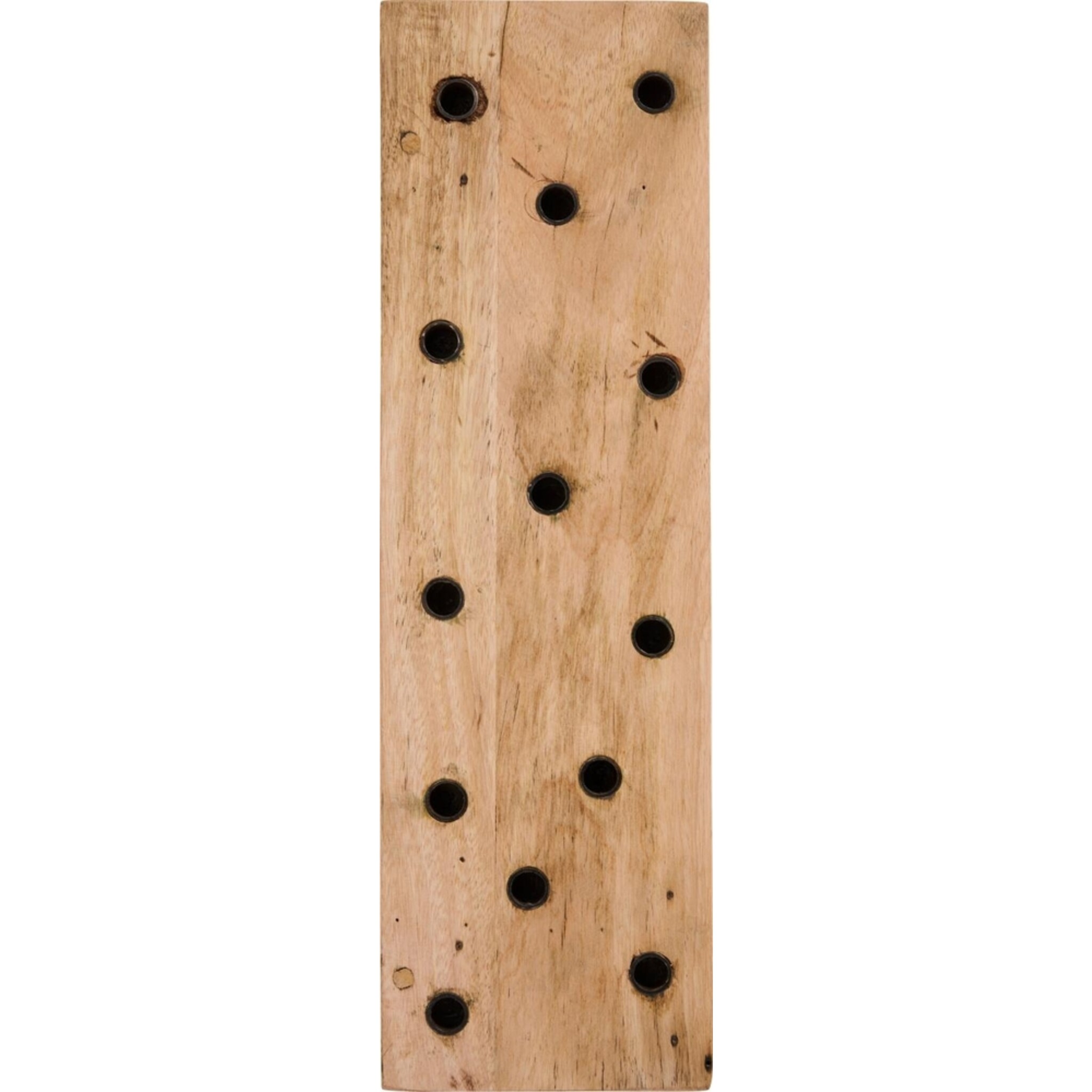 Kerzenhalter Holzbrett für dünne Kerzen Unika, natur 
