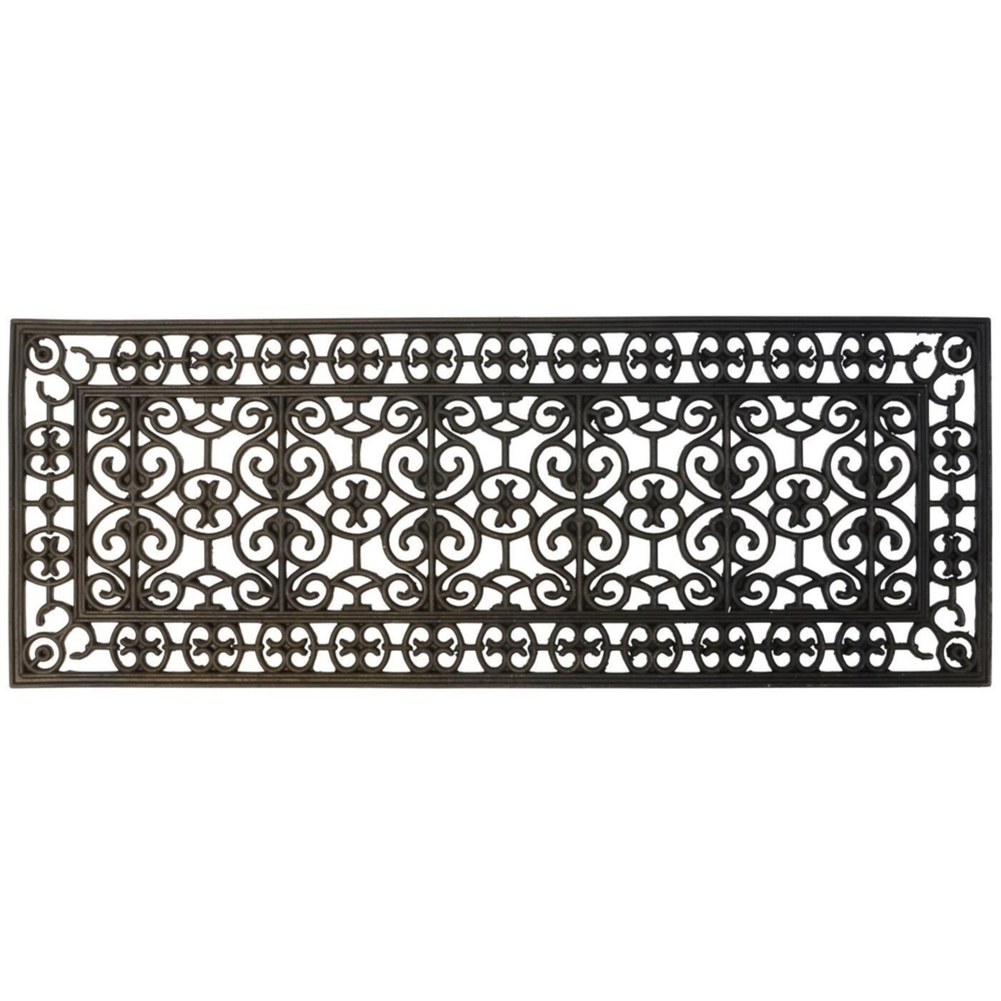 Türmatte Fußmatte Gummi Filigran, schwarz 120 x 45 cm