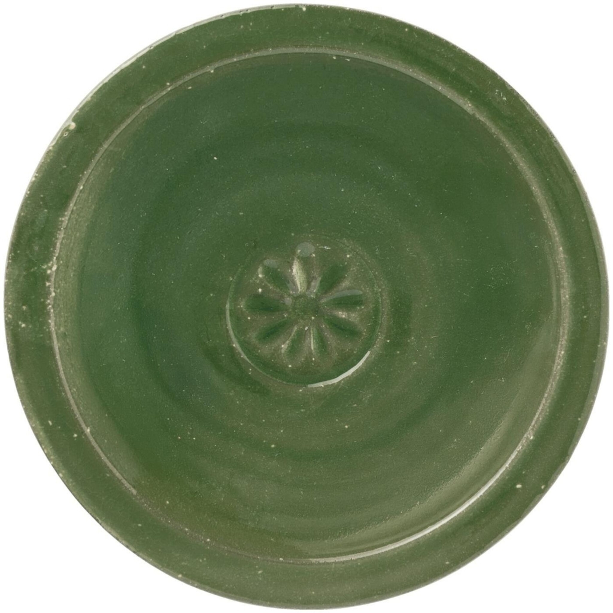 IB Laursen Keramik Deko-Schale Avignon mit Blume, grün 