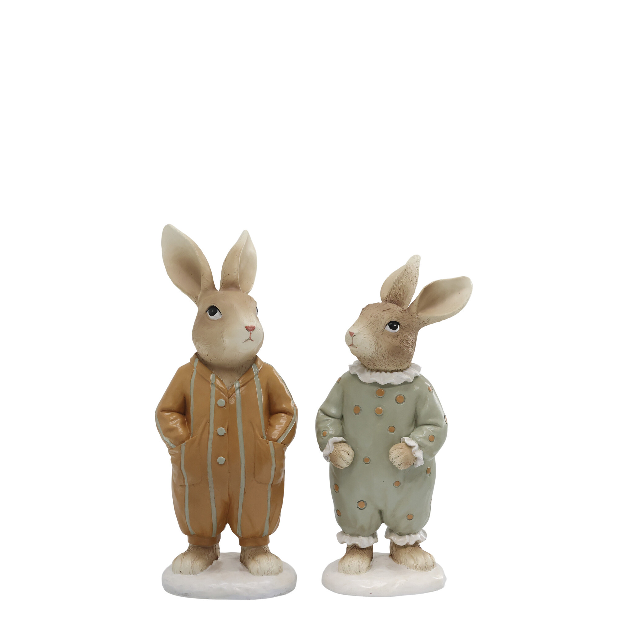 Deko-Set Kaninchen im Pyjama 2er, braun 