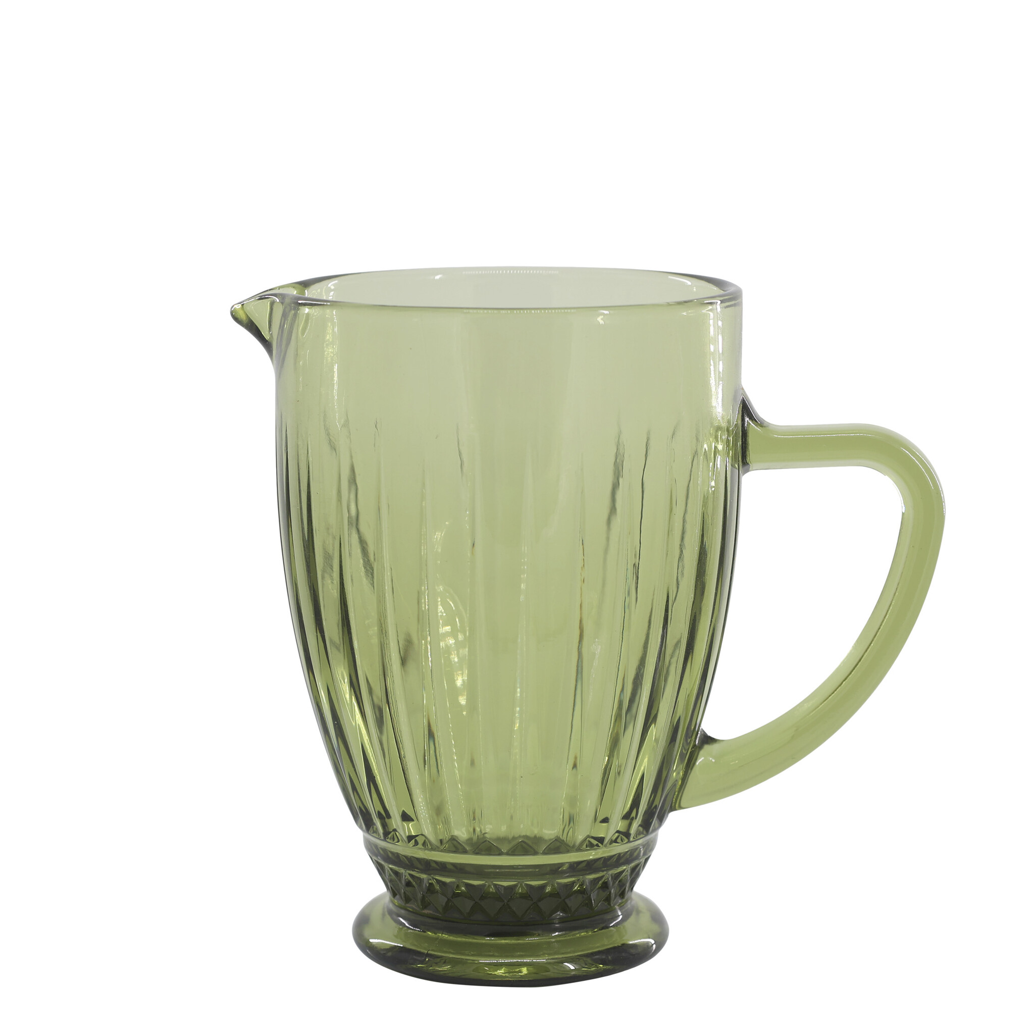 Chic Antique Kanne Saint-Émilion mit Vintage Muster, oliv 
