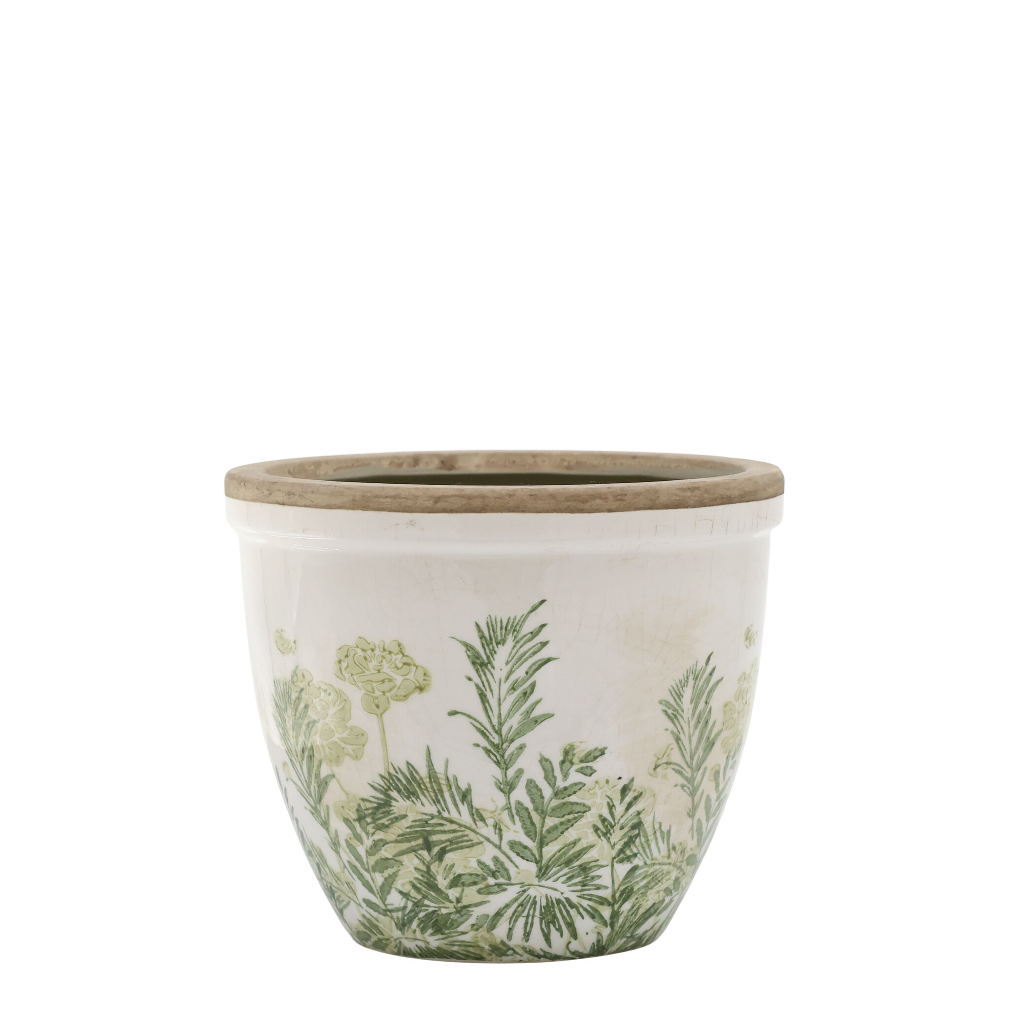 Laval Übertopf mit Blumendruck, verte 13 cm, Ø 15 cm