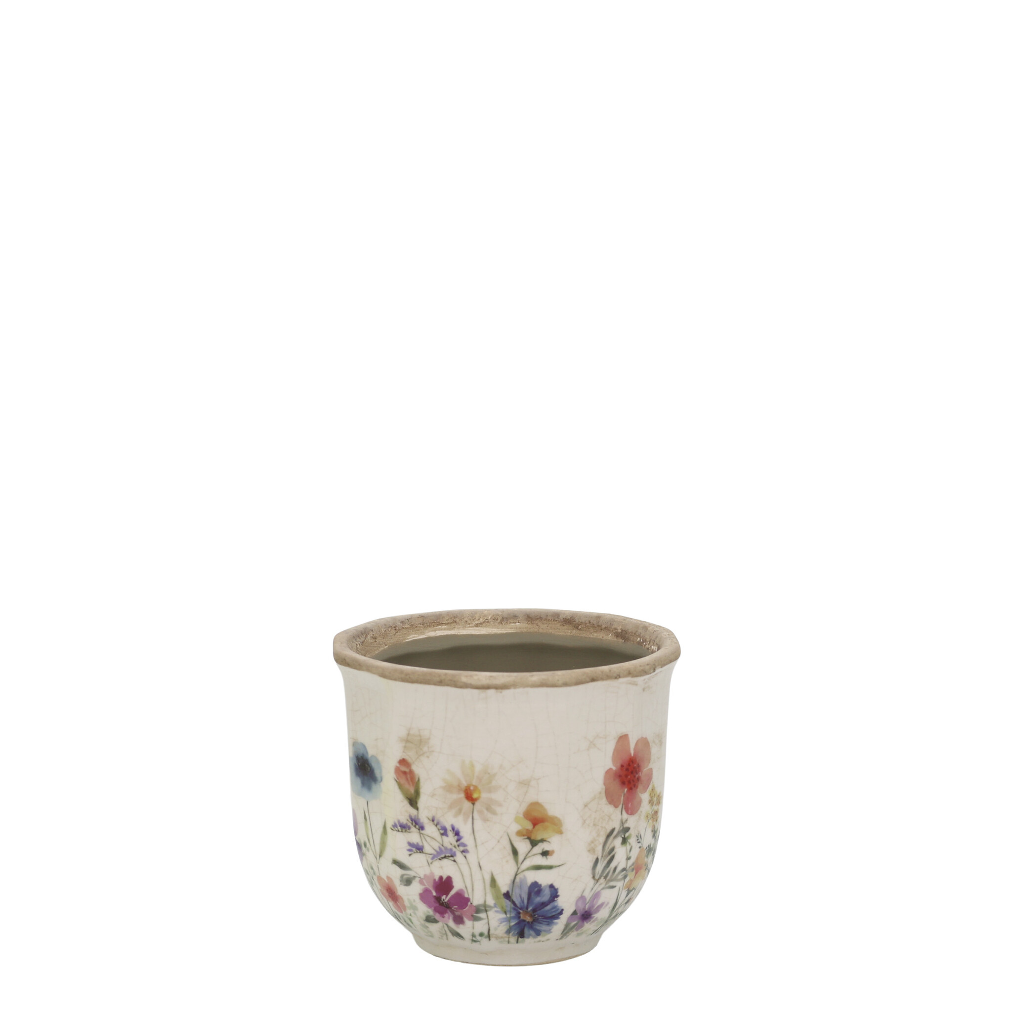 Übertopf Fleurville – Nostalgischer Blumentopf im Landhausstil, creme 10 cm, Ø 12 cm