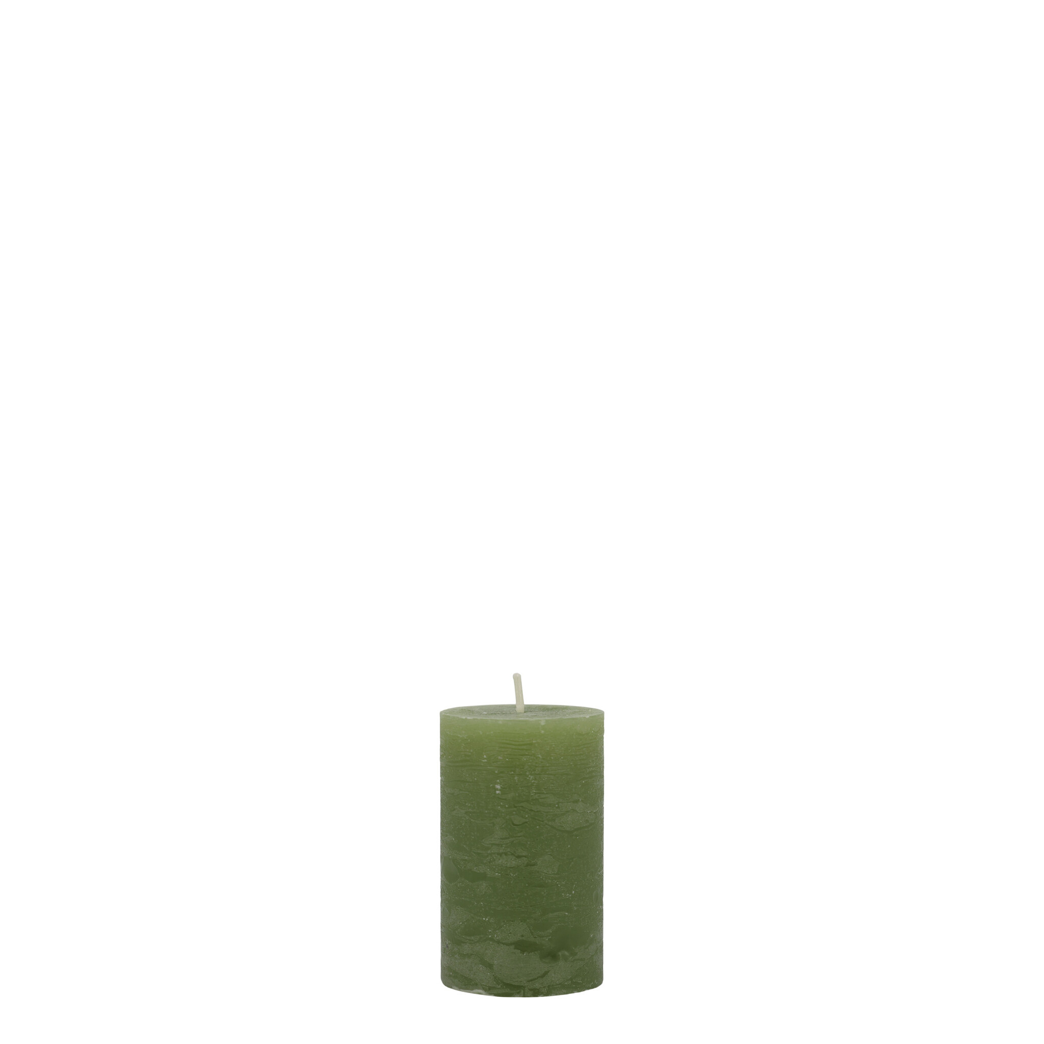 Macon rustikale Stumpenkerze, forrest green Höhe 8/D5 cm