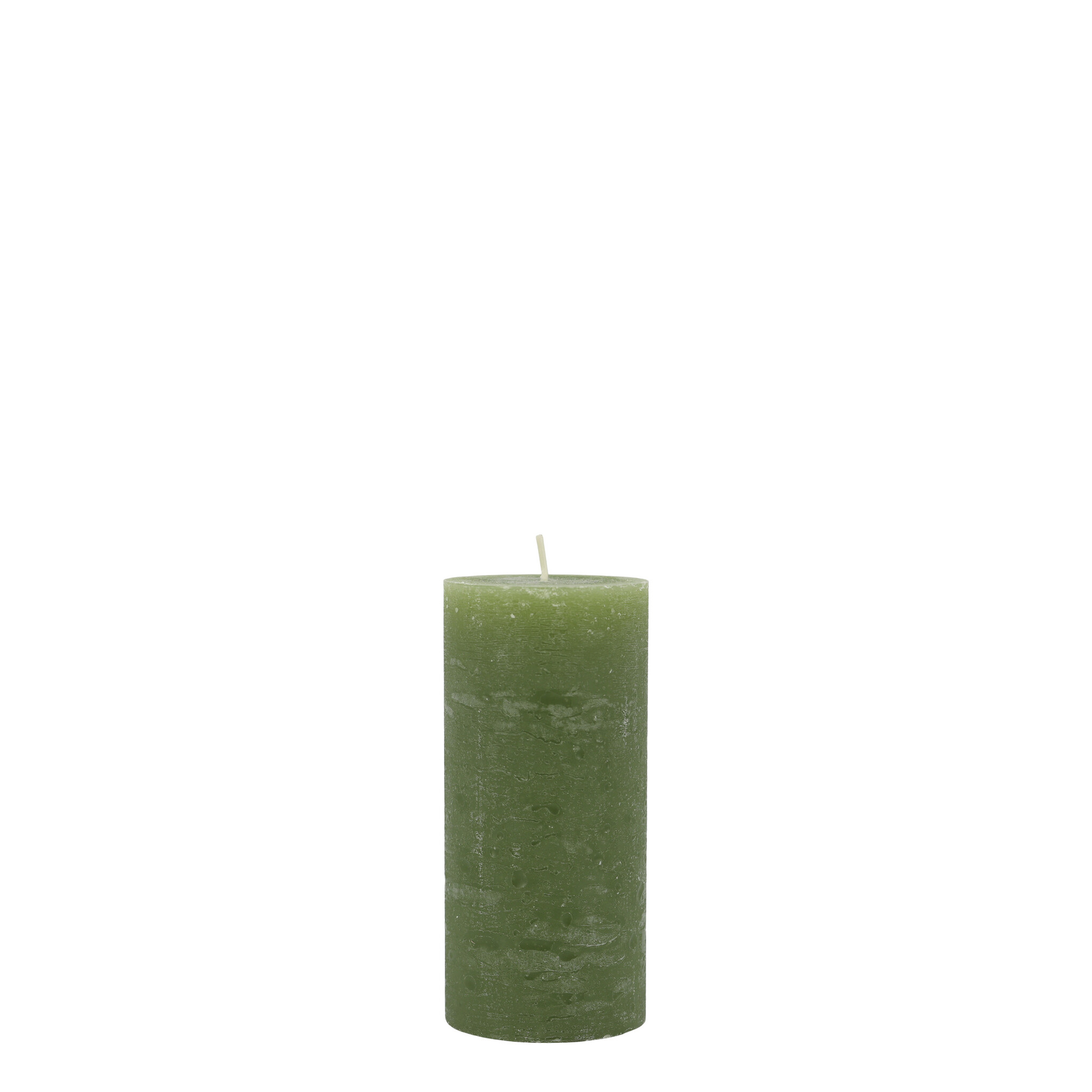 Macon rustikale Stumpenkerze, forrest green H15/D7 cm