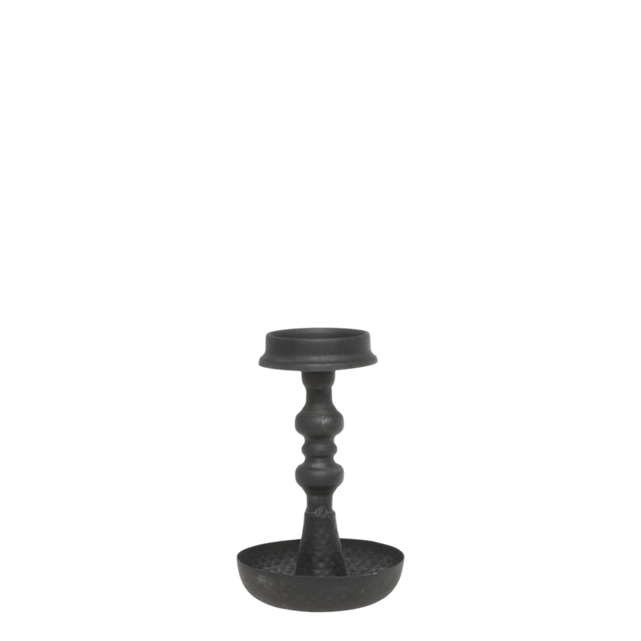 Kerzenständer Antik Schwarz, schwarz Höhe 19, Ø 11 cm