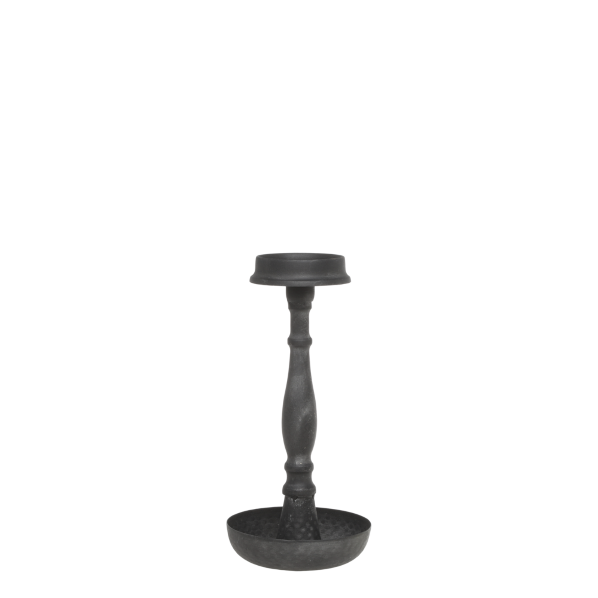 Kerzenständer Antik Schwarz, schwarz Höhe 25, Ø 11 cm