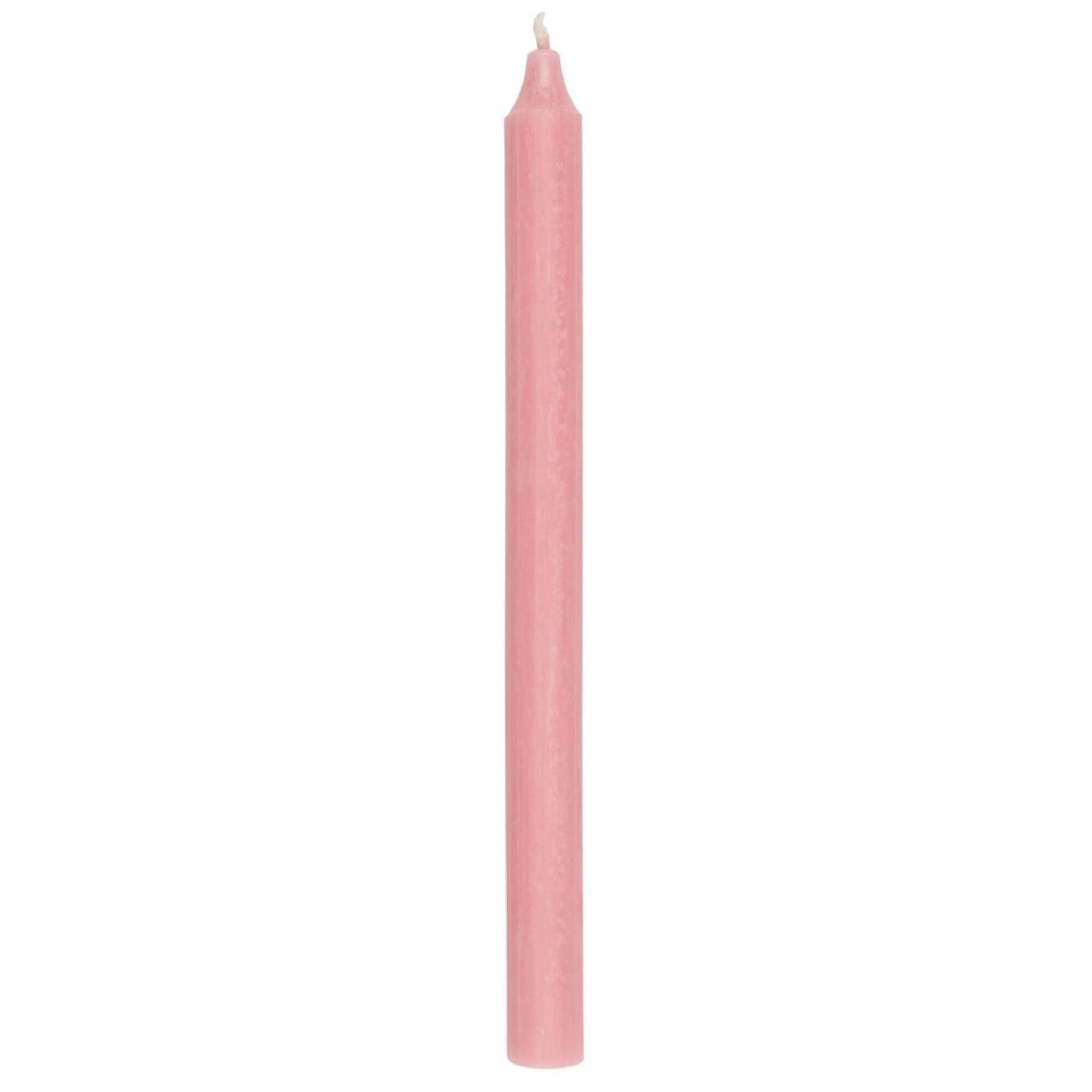 Rustikale Stabkerze 29 cm | Ø 2,2 cm, rose 