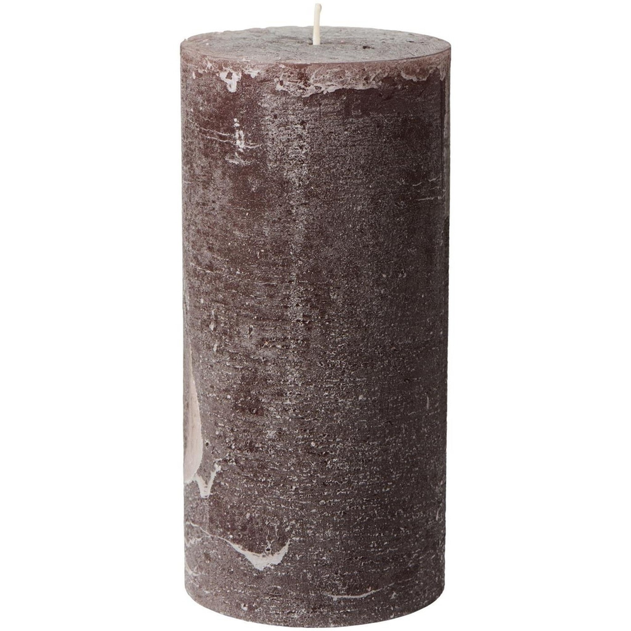 Rustikale Stumpenkerze mit Textur Ø 9,6 cm