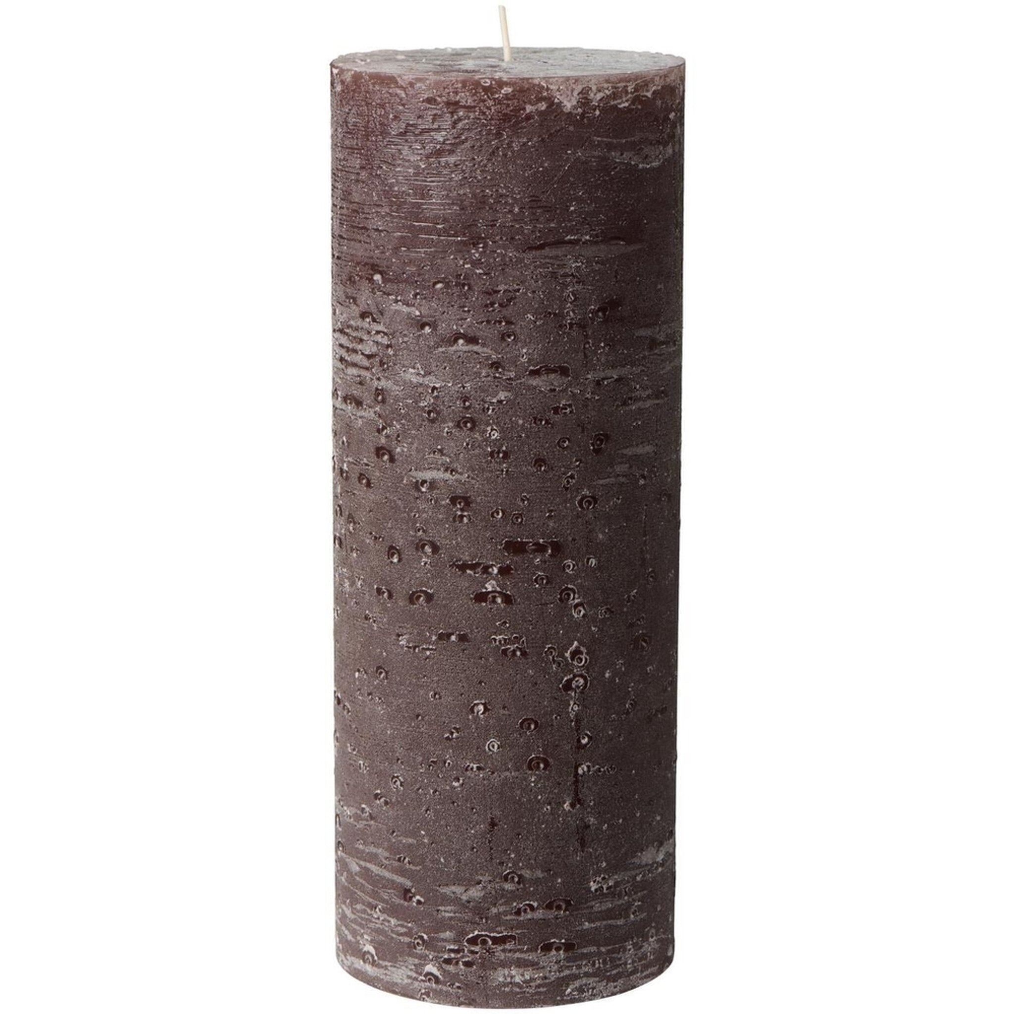 Rustikale Stumpenkerze mit Textur Ø 9,6 cm