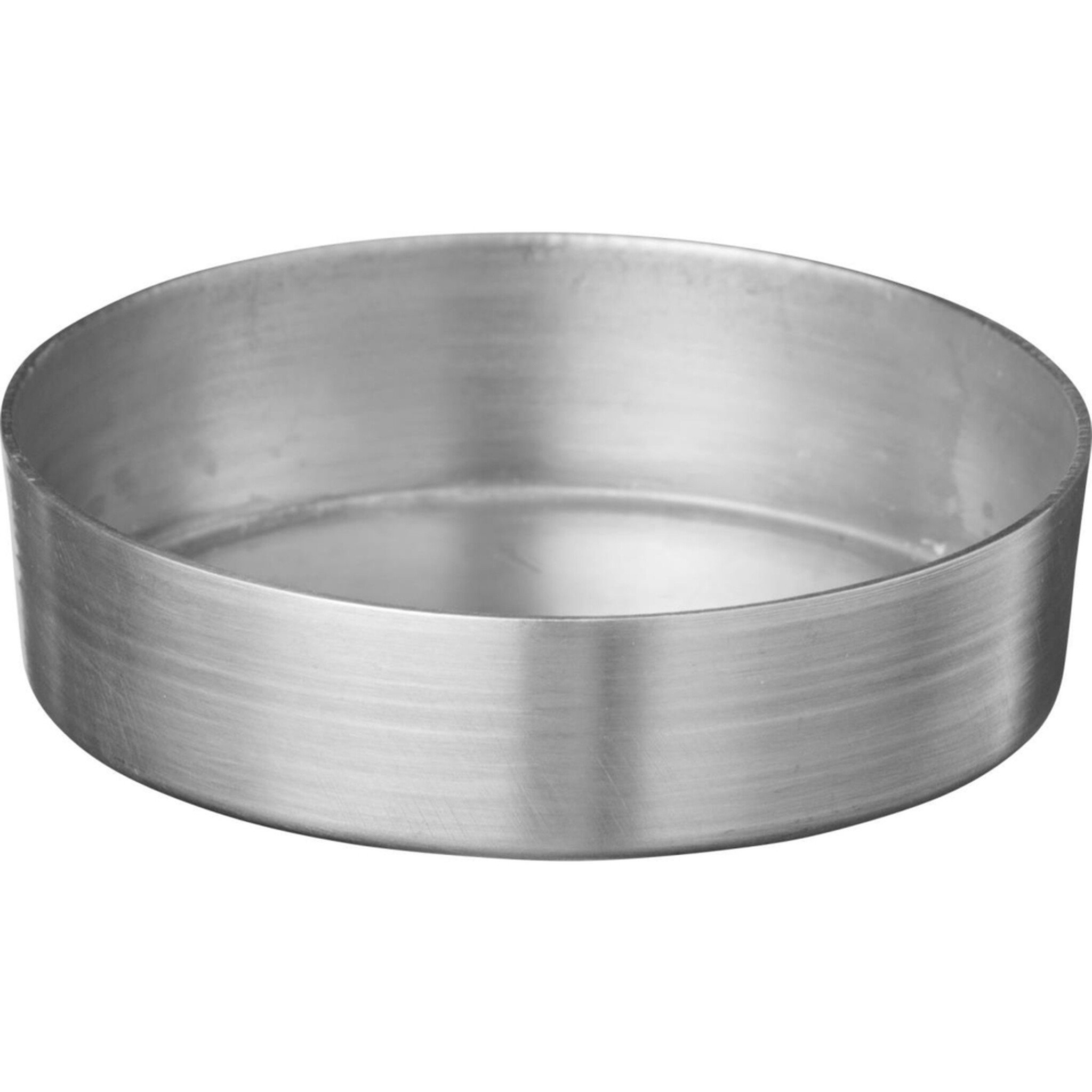 IB Laursen Kerzentablett aus Metall im gebürsteten Look, silber Ø 6,5 cm