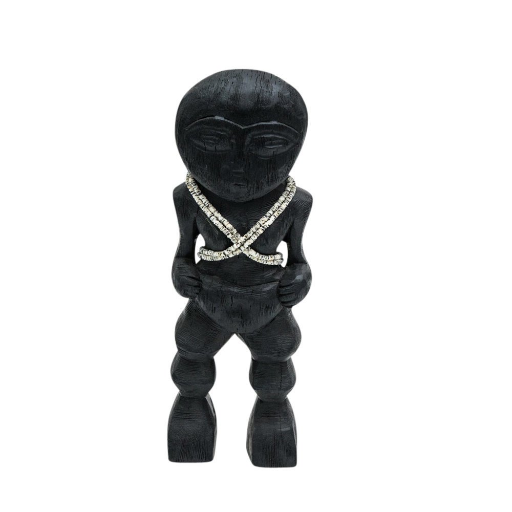 Afrikanische Figur aus Mangoholz, schwarz 15 x 38cm