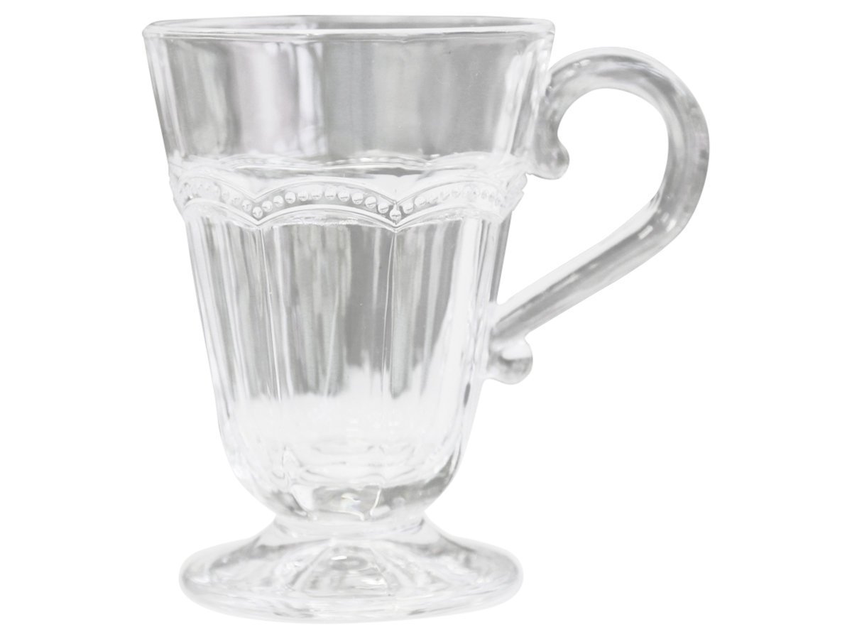 Chic Antique Antoinette Glas-Becher mit Perlenkante, farblos 
