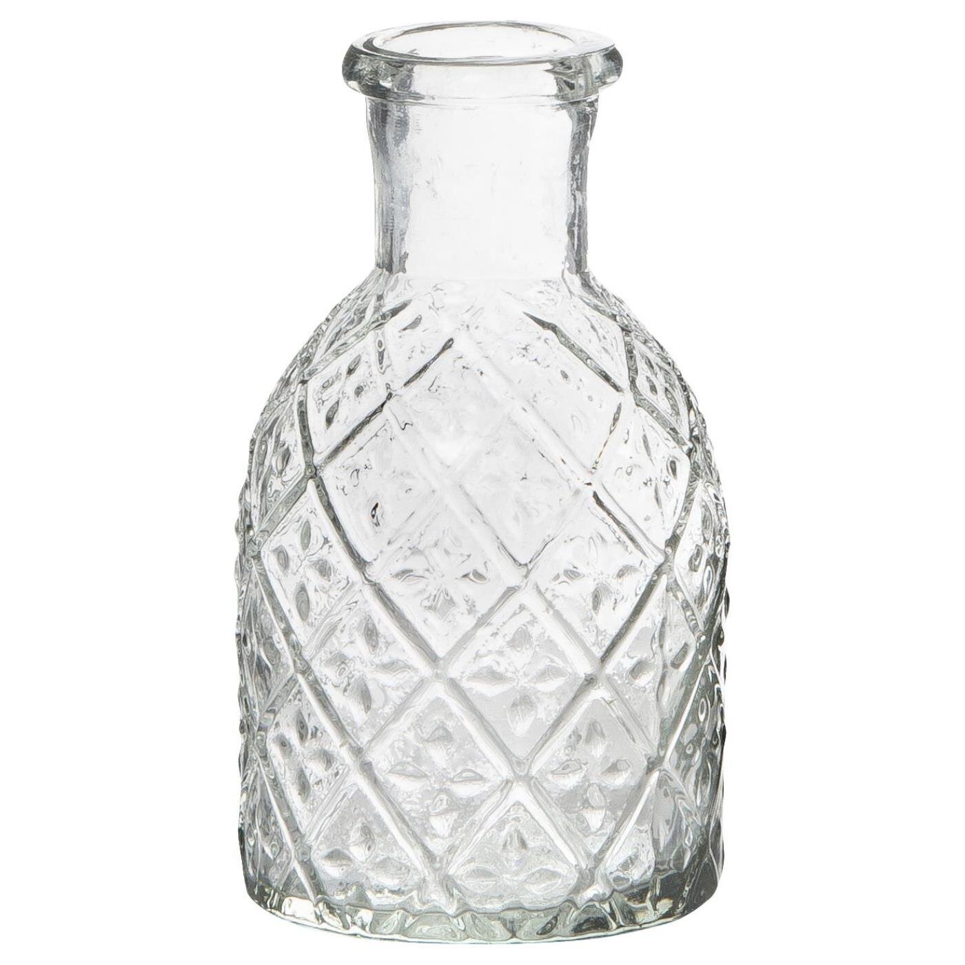 Apothekerglas für Stabskerze Harlekin, farblos 