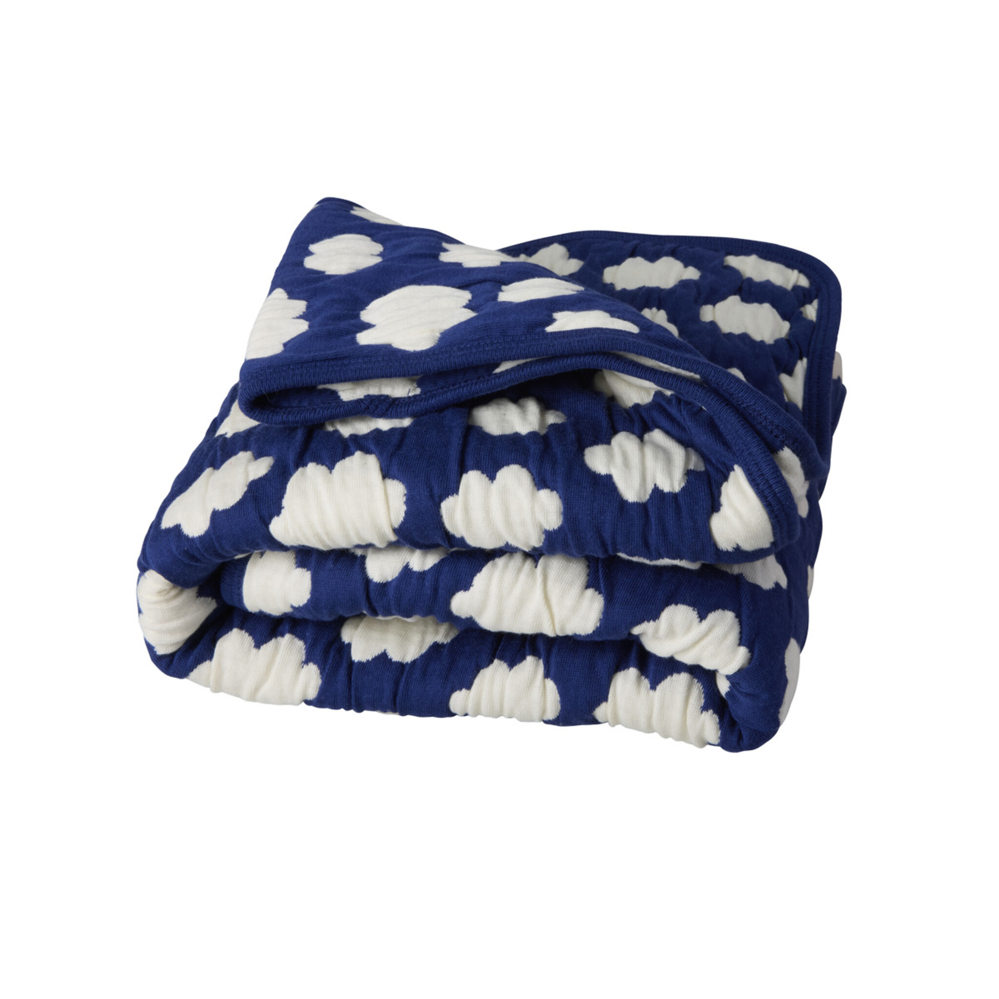 RICE Kinder-Steppdecke aus Baumwolle mit Muster, blau 