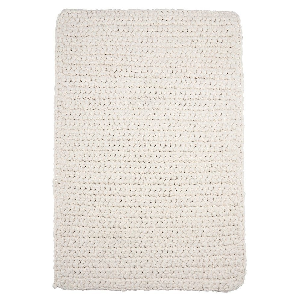 Badezimmer Teppich Crochet rechteckig, weiss 