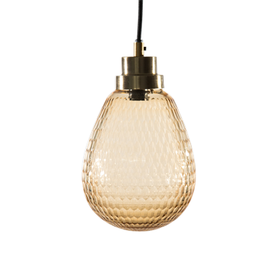 Bernsteinlampe mit goldener Fassung, gold 
