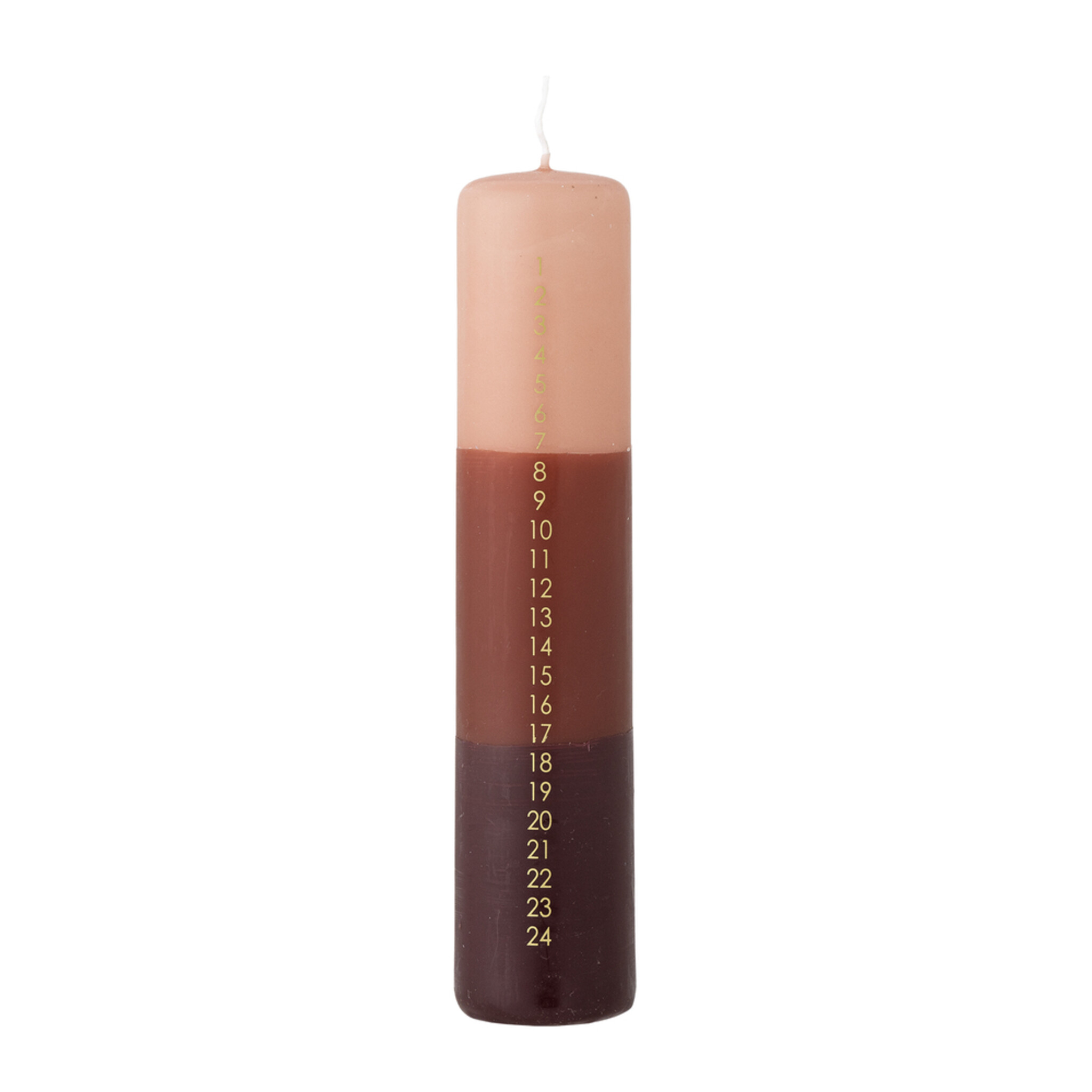 Adventskerze Dip Dye Kerze 1-24, rot 