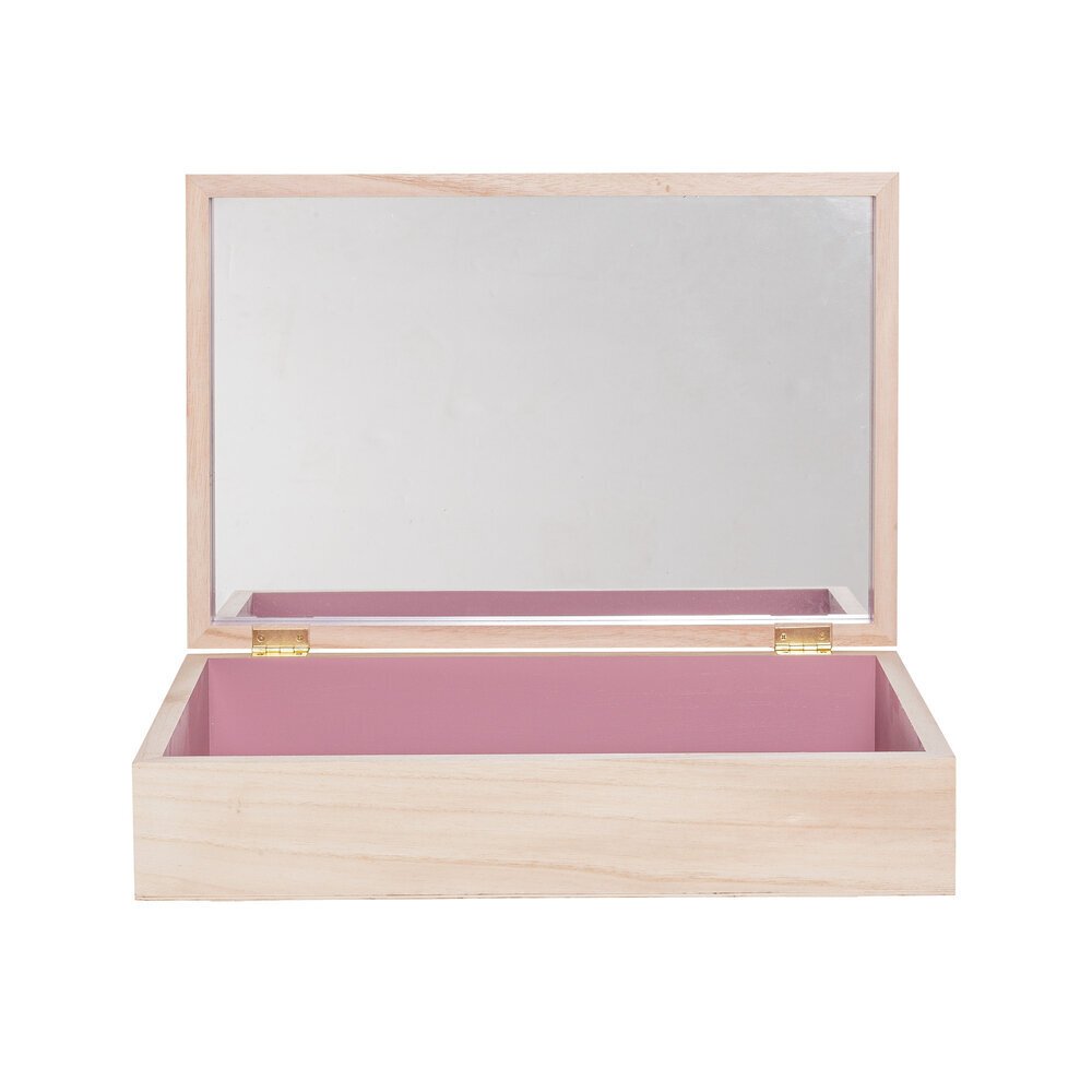 Aufbewahrungs Box Gervind mit Spiegel, natur 