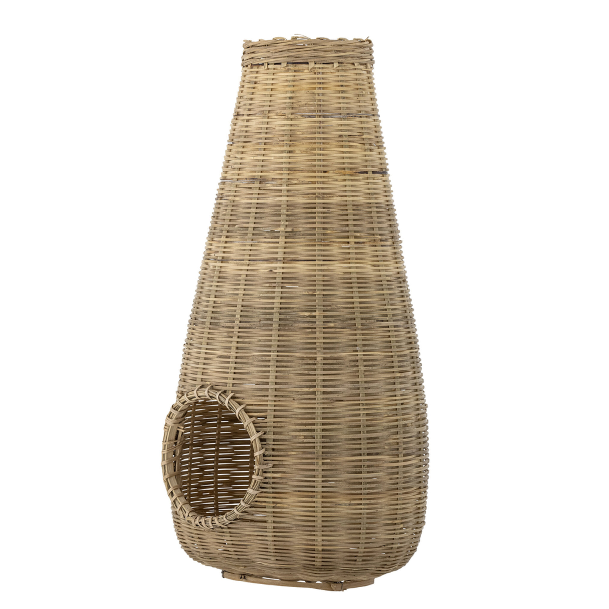 Bambus Laterne Ottine mit Glas, natur Ø 24xH50 cm