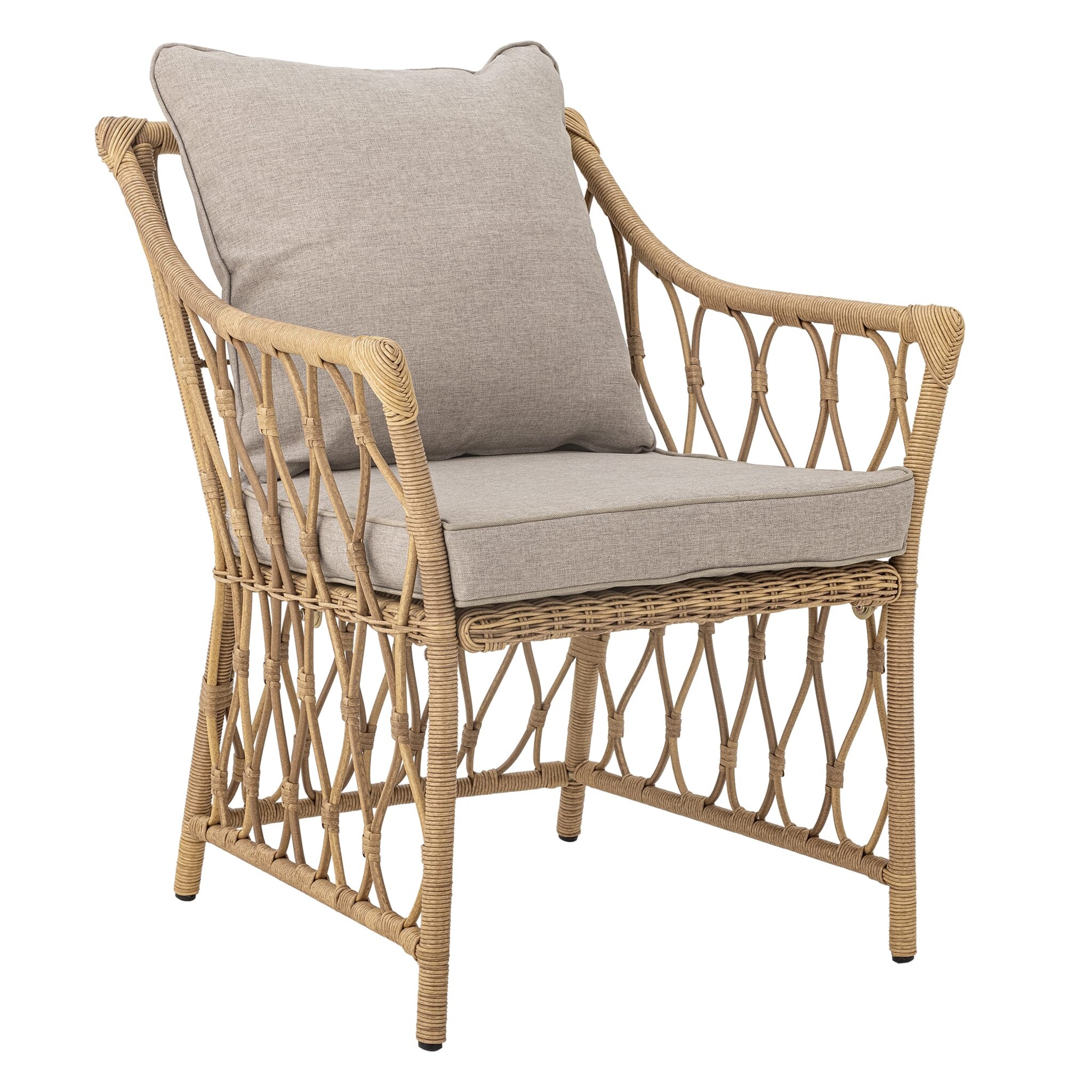 Belluce Loungesessel mit Hocker, natur 