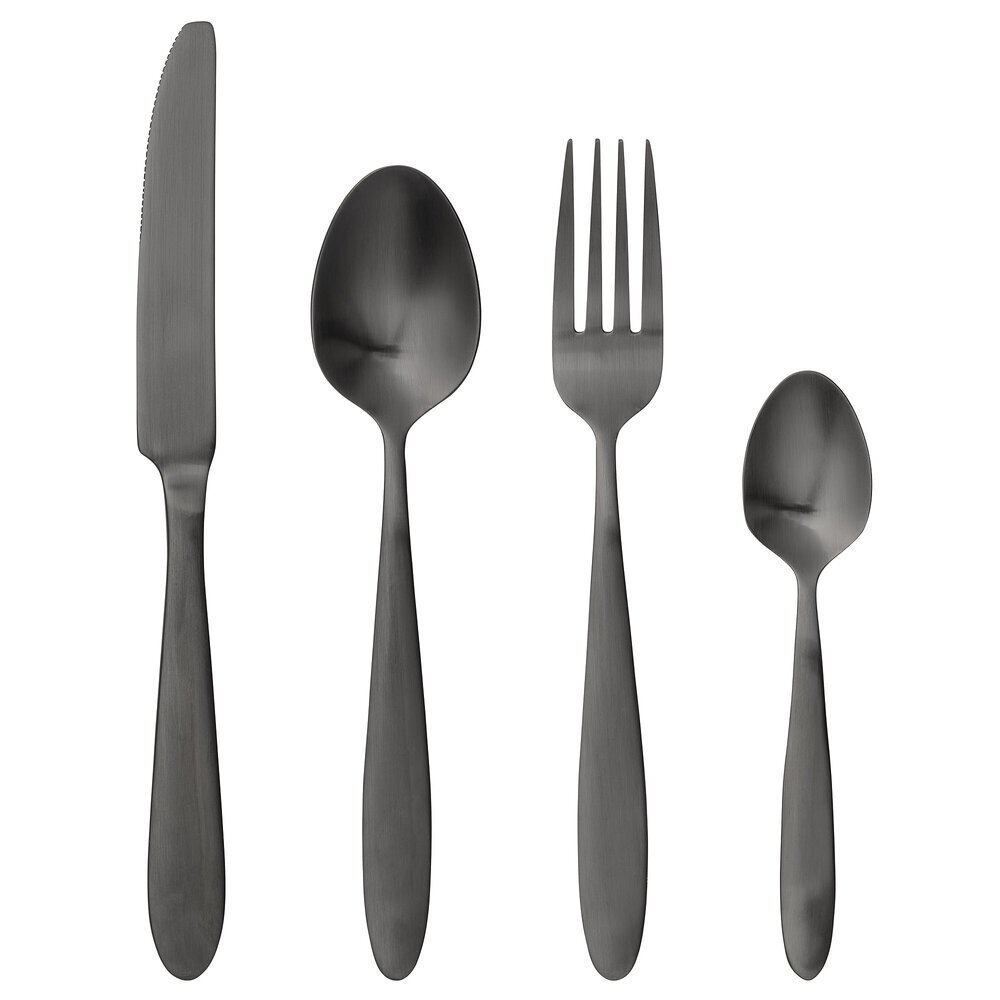 Besteck Frea 4er Set, Edelstahl, schwarz 