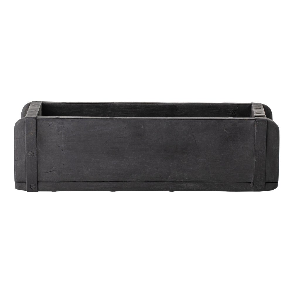 Ziegelform Black Box recyceltes Holz, schwarz 