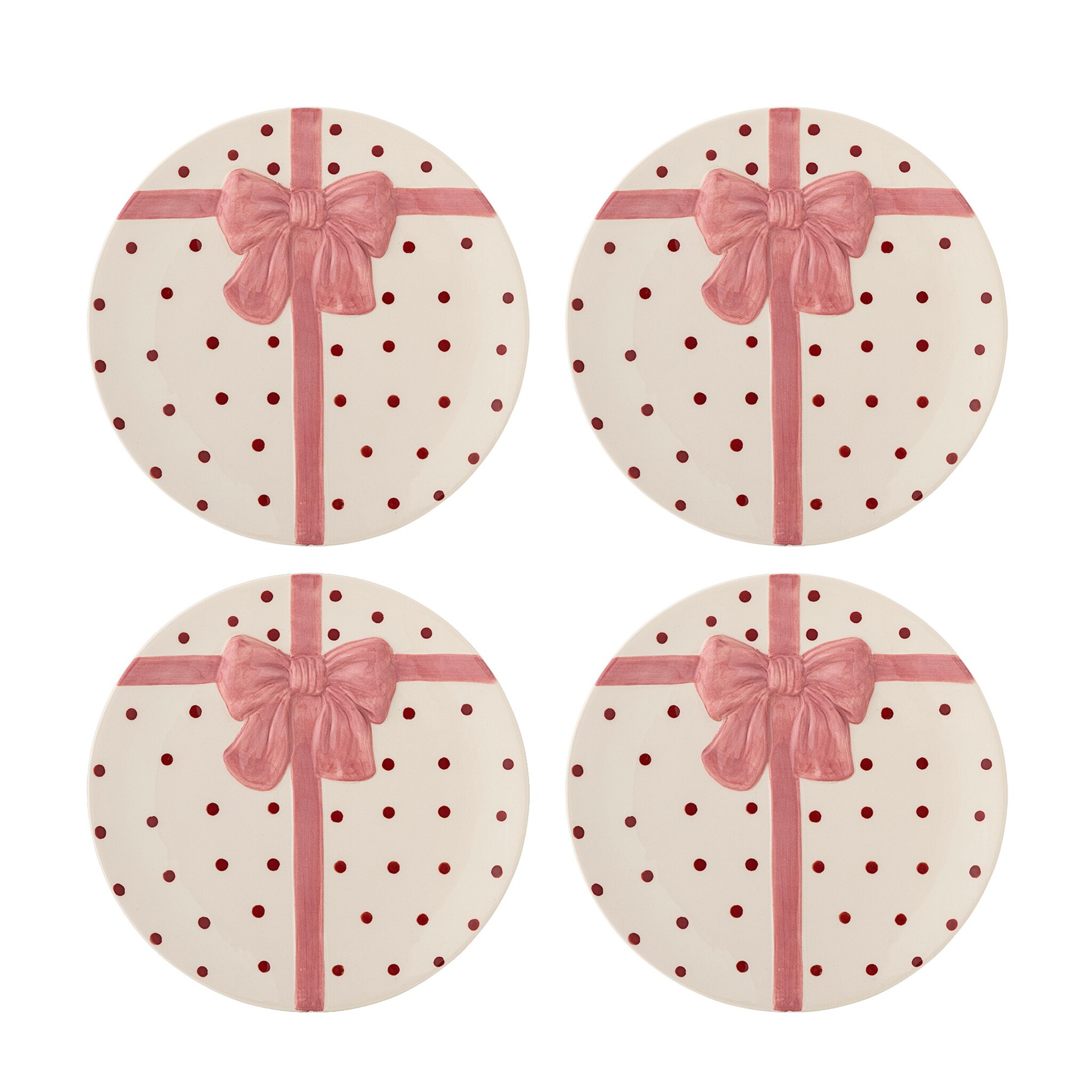 Bowie Teller Weihnachten im 4er-Set Rose, Ø 20,5 cm, rose 