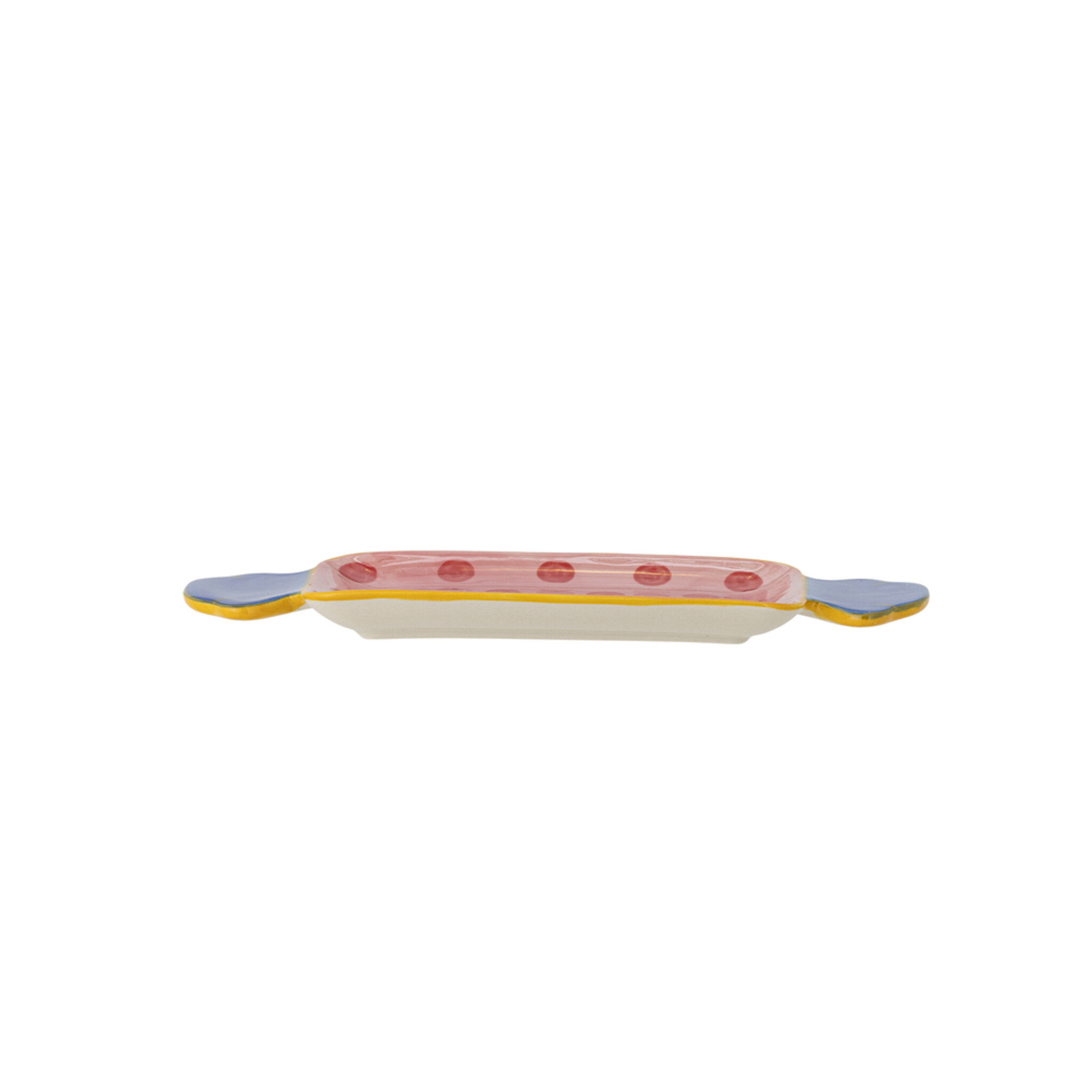 Caramella Servierplatte Rose aus Steingut, rosa 