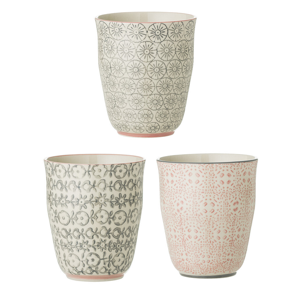 Cécile Becher, Rose, Steingut 3er-Set, grün 
