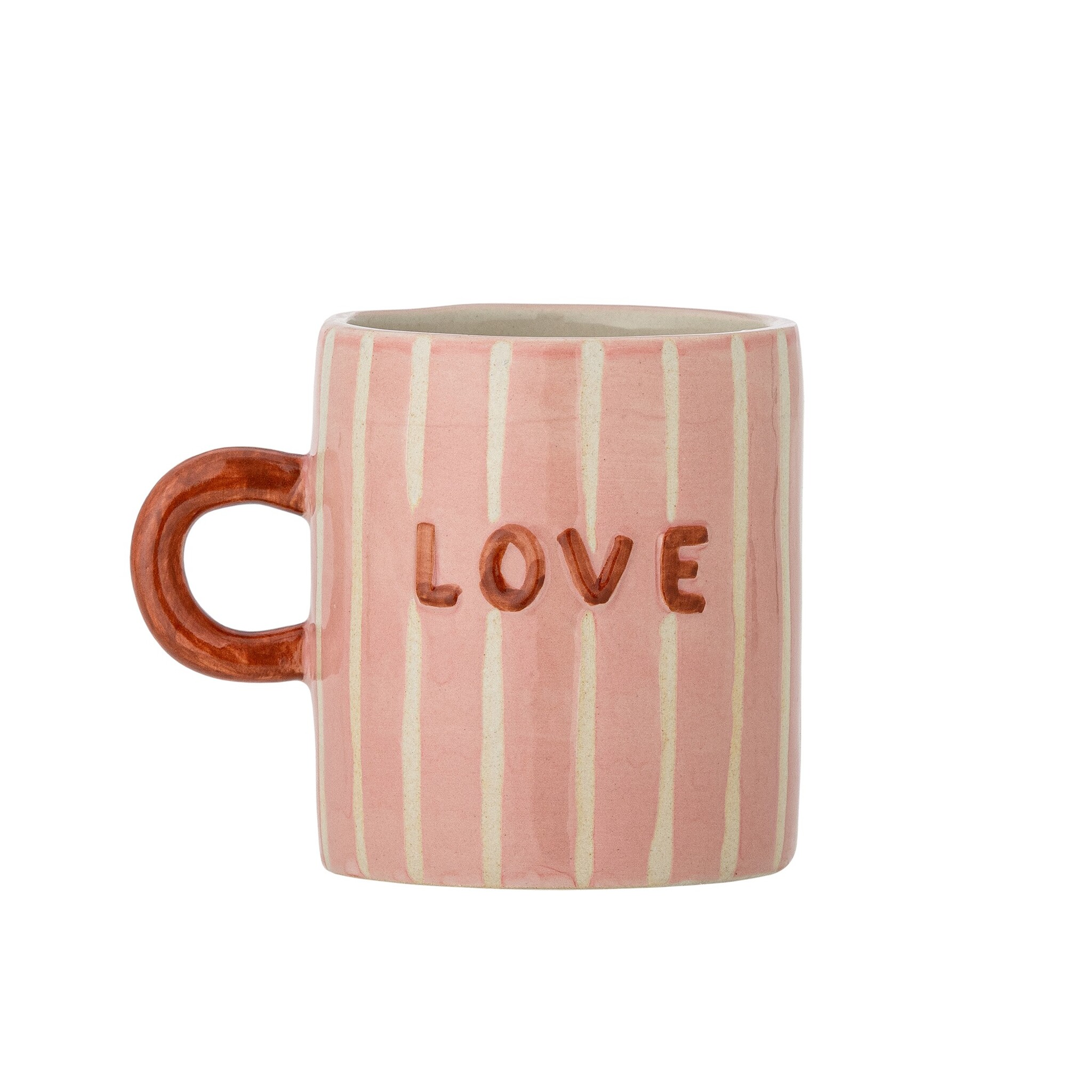 Cherish Becher MOM Rose aus Steingut – Handbemaltes Unikat, rose 