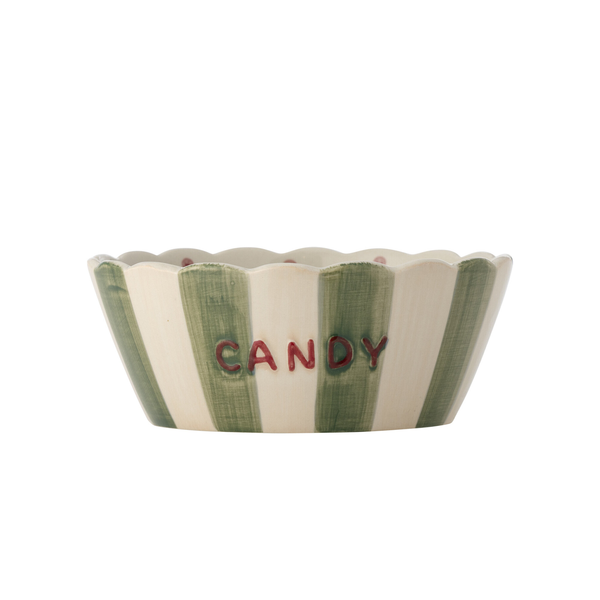 Steingut-Schale Candy für Süßigkeiten, grün 